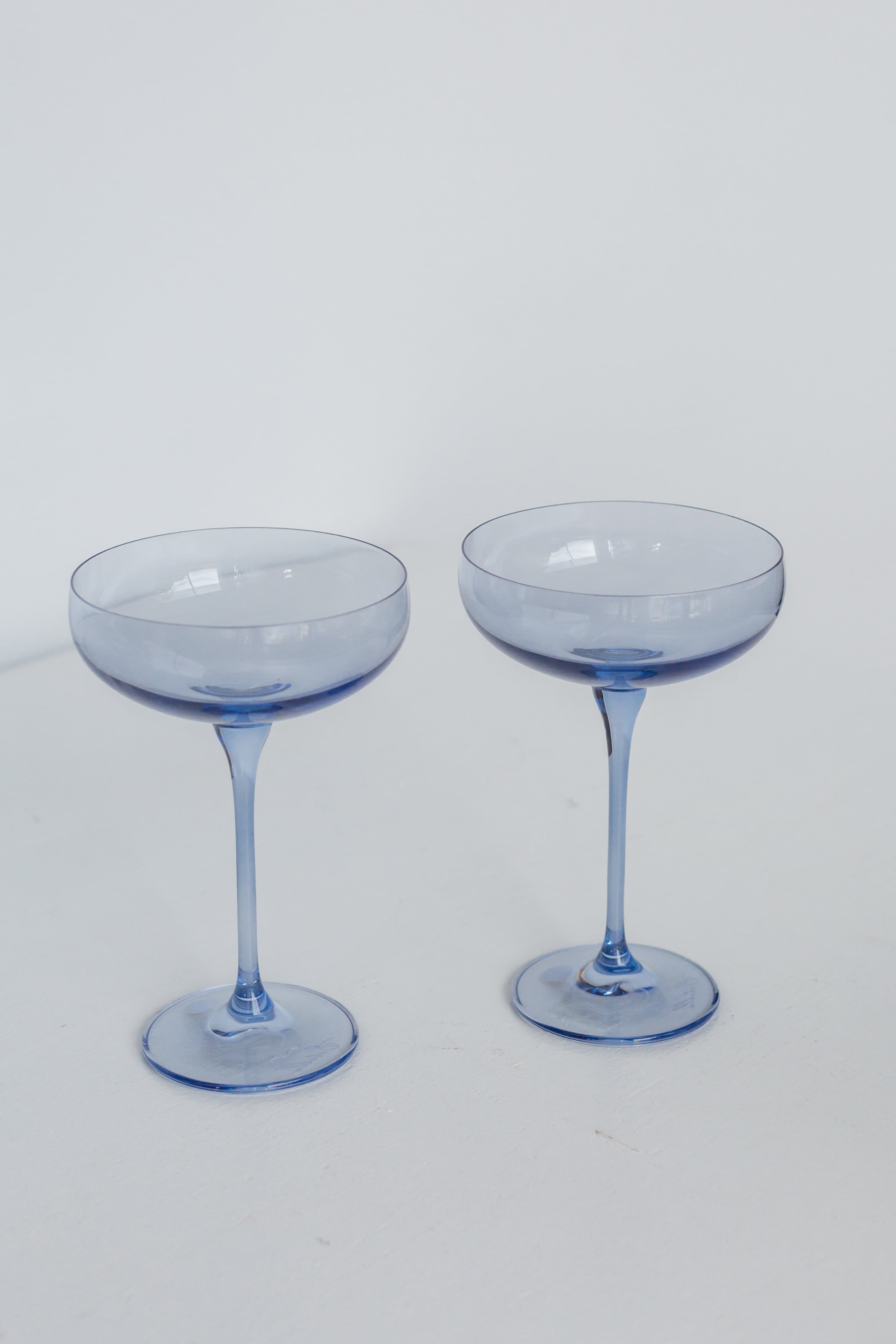 Estelle Colored Glass Estelle Colored Champagne Coupe Stemware - Set of 2 {Cobalt Blue} - view 2
