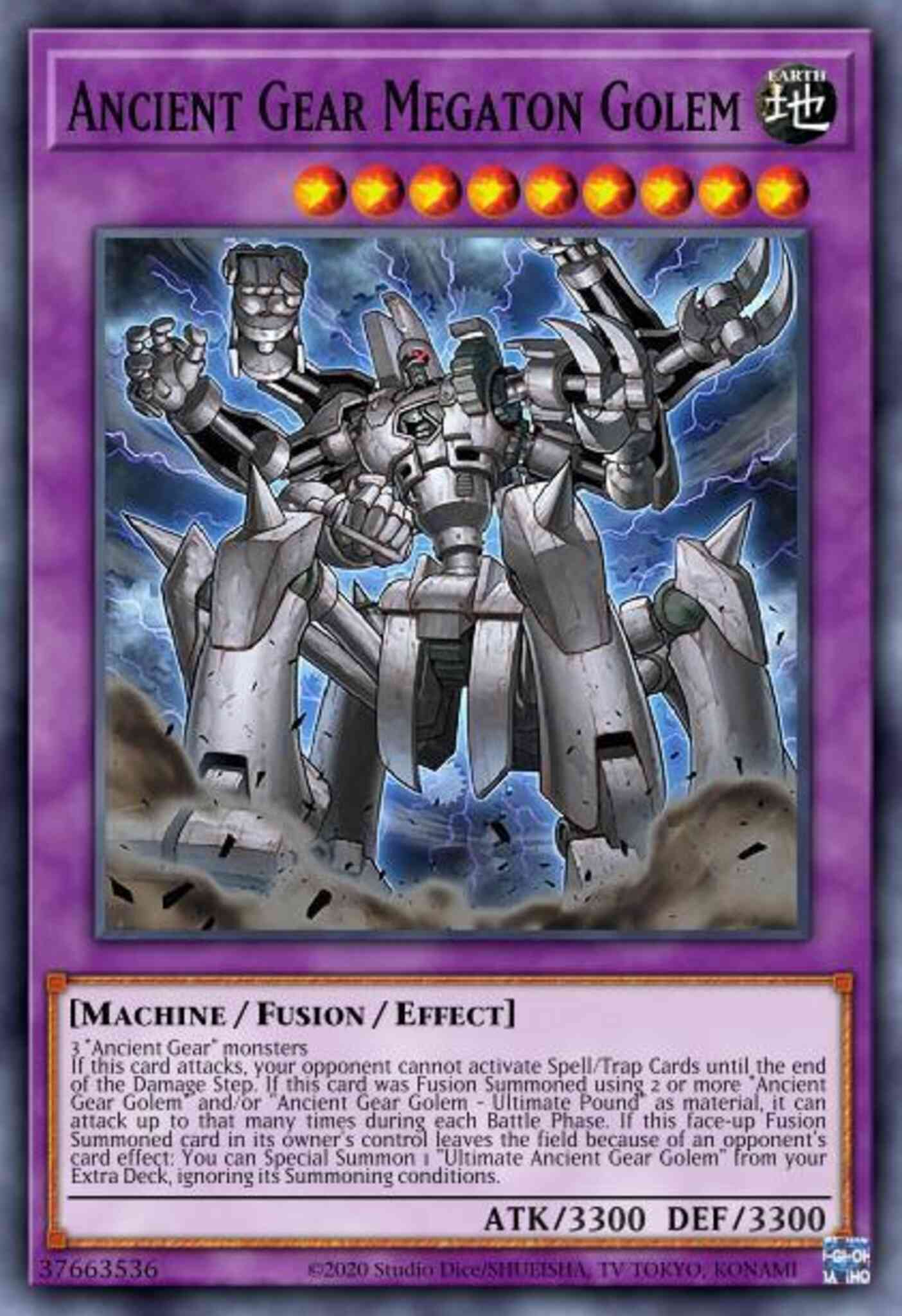 Yu-Gi-Oh! Ancient Gear Megaton Golem - LED2-EN031 - Super Rare - 1st Edition