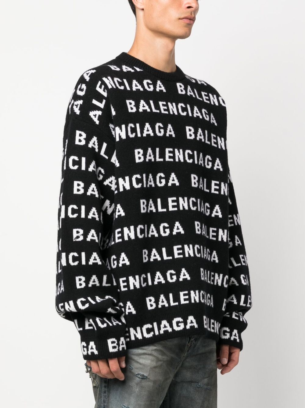 Balenciaga logo sweater – Wool 98%, Polyamide 2% - view 5