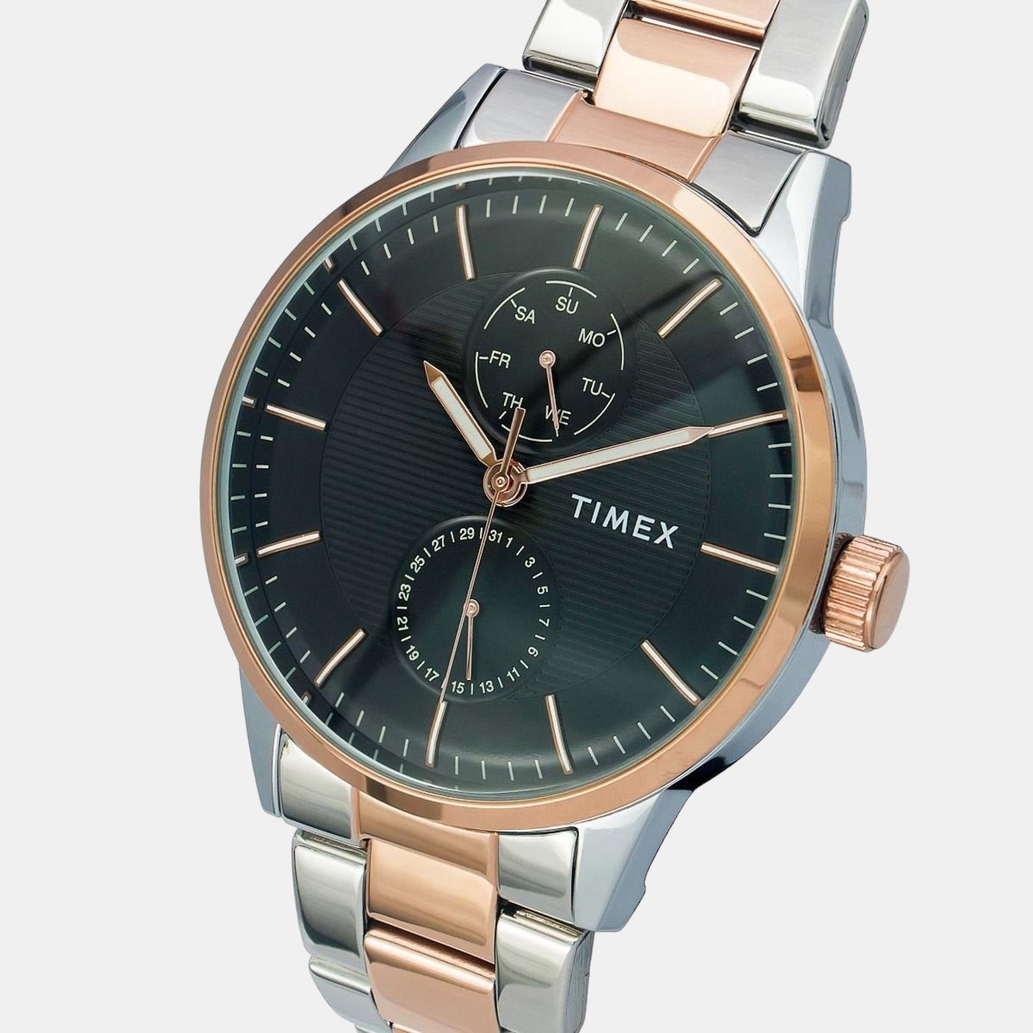 Timex Fashion Men Quartz Black Dial Chronograph Stainless Steel Watch TWEG19903 - view 3