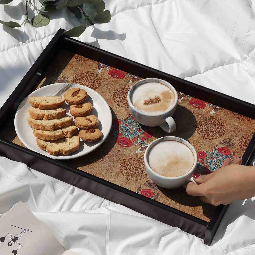 Wonderchef Casablanca Damask Motif Tray - Medium