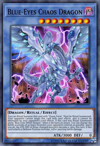 Yu-Gi-Oh! Blue-Eyes Chaos Dragon - LED3-EN001 - Ultra Rare - 1st Edition