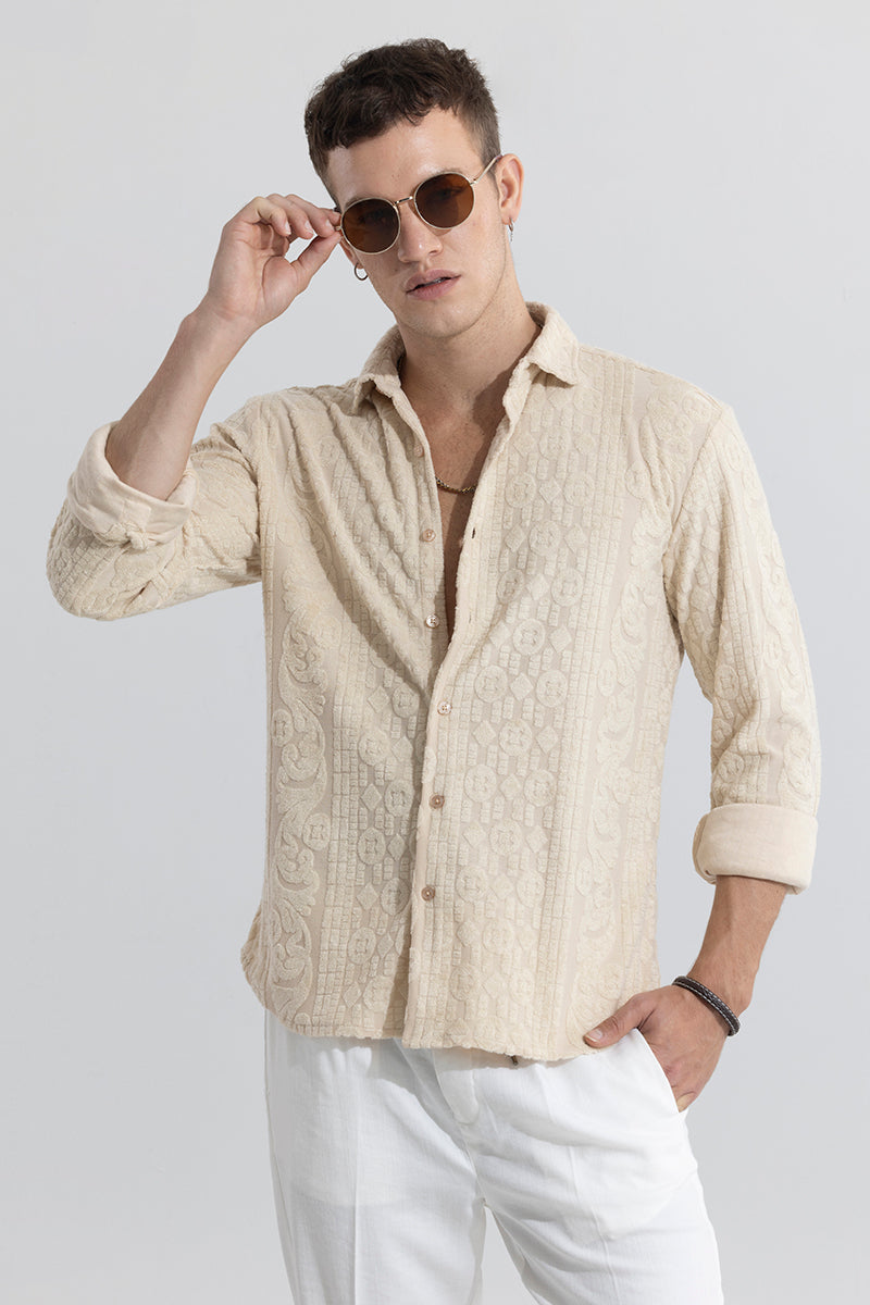 SNITCH Circle Diamond Beige Shirt