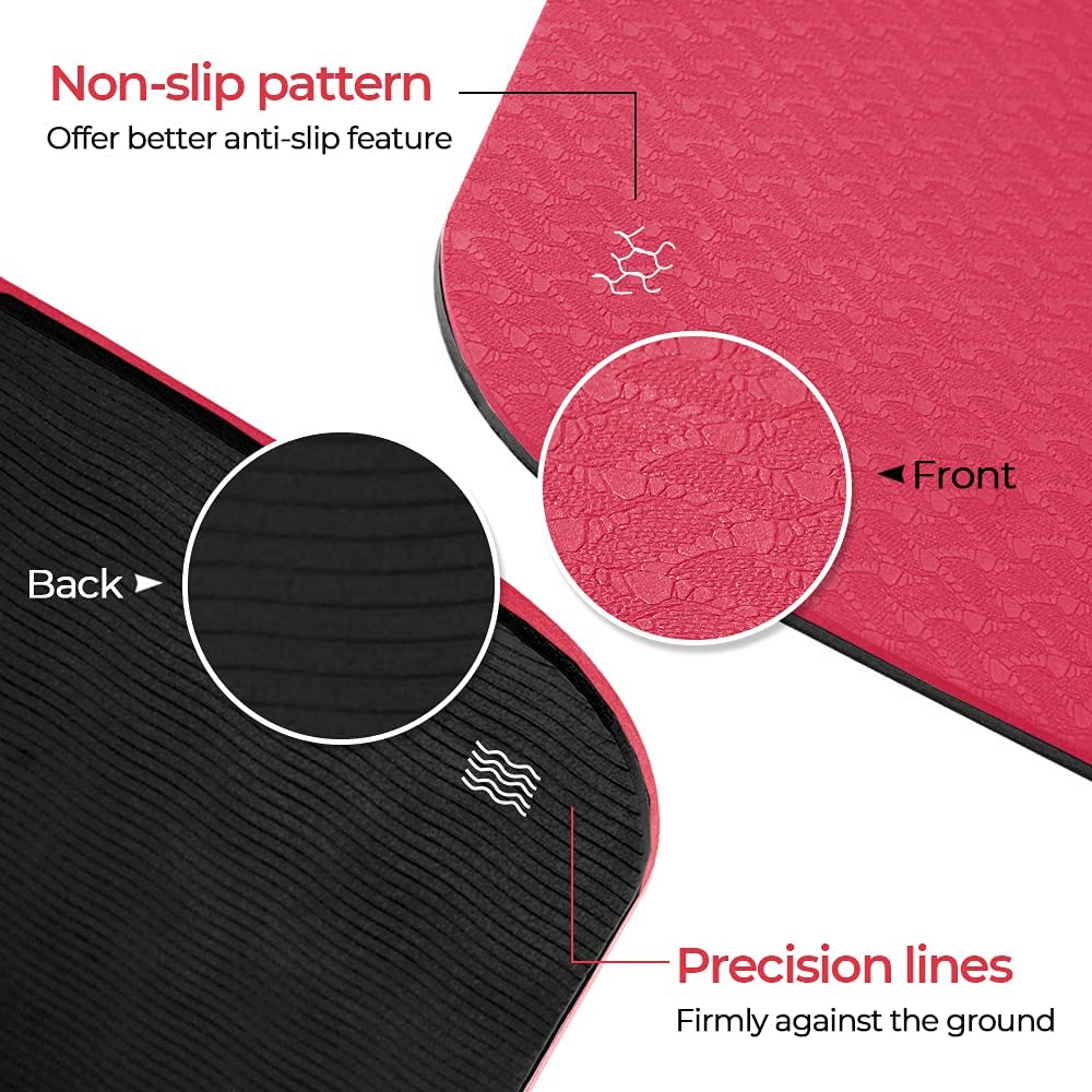 UPYOGA Dual Color Yoga Mat + Foam Blocks + Strap Belt - Combo 1 - view 8