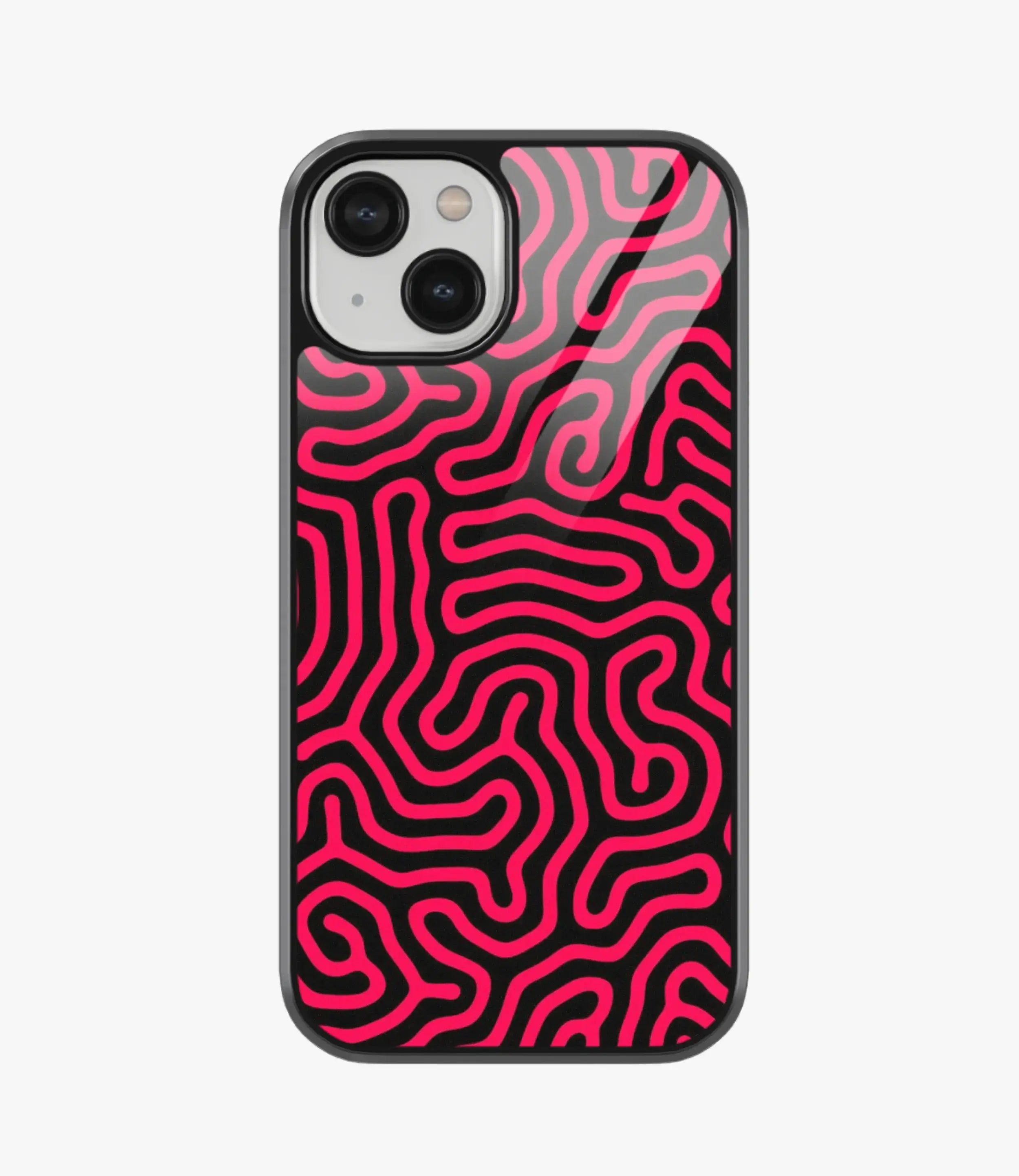 The Case Company Abstract Old Rose Geometric Pattern Glass Case