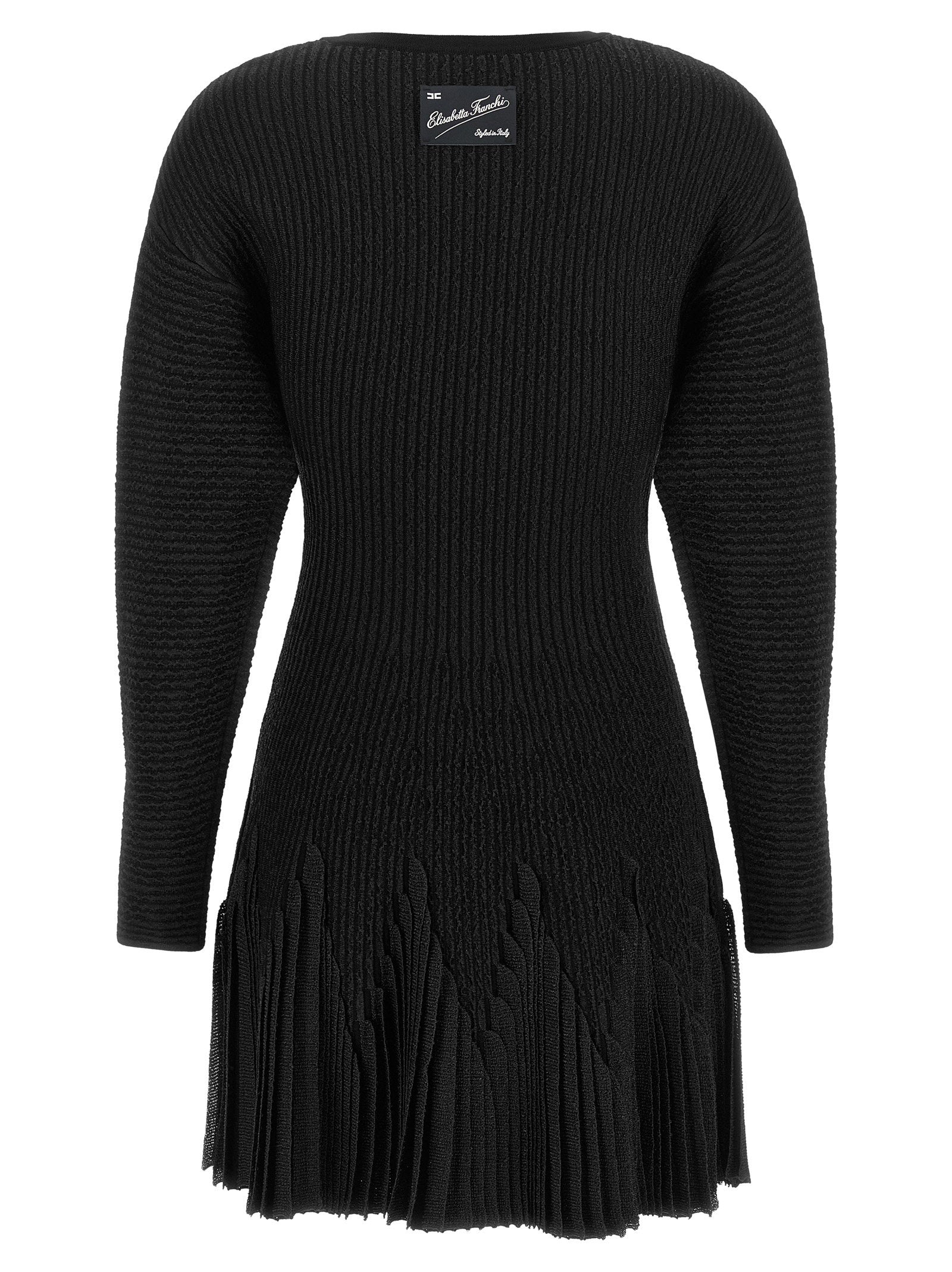 Elisabetta Franchi Knitted Pleated Dress - view 2