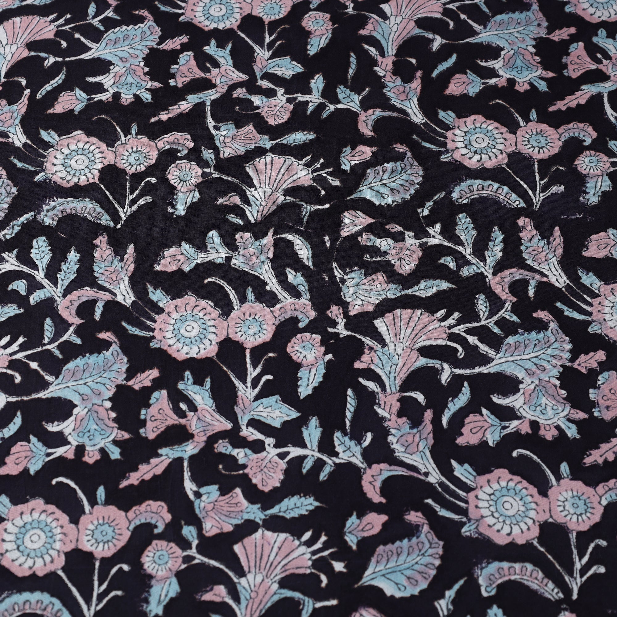 KUSUMLATA Black - Pure Cotton Sanganeri Print Fabric 05 - view 2
