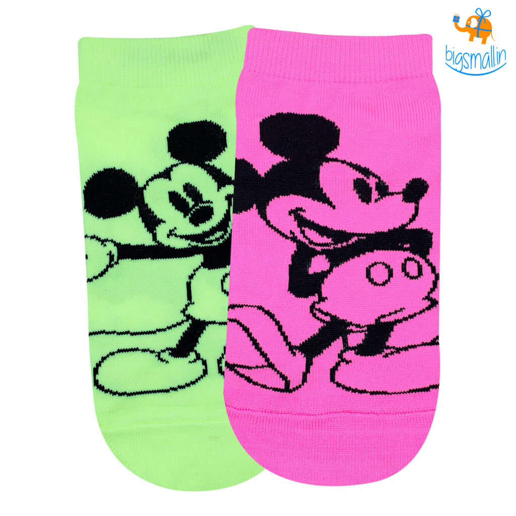 Balenzia Vibrant Mickey Ankle Socks - Pack of 2