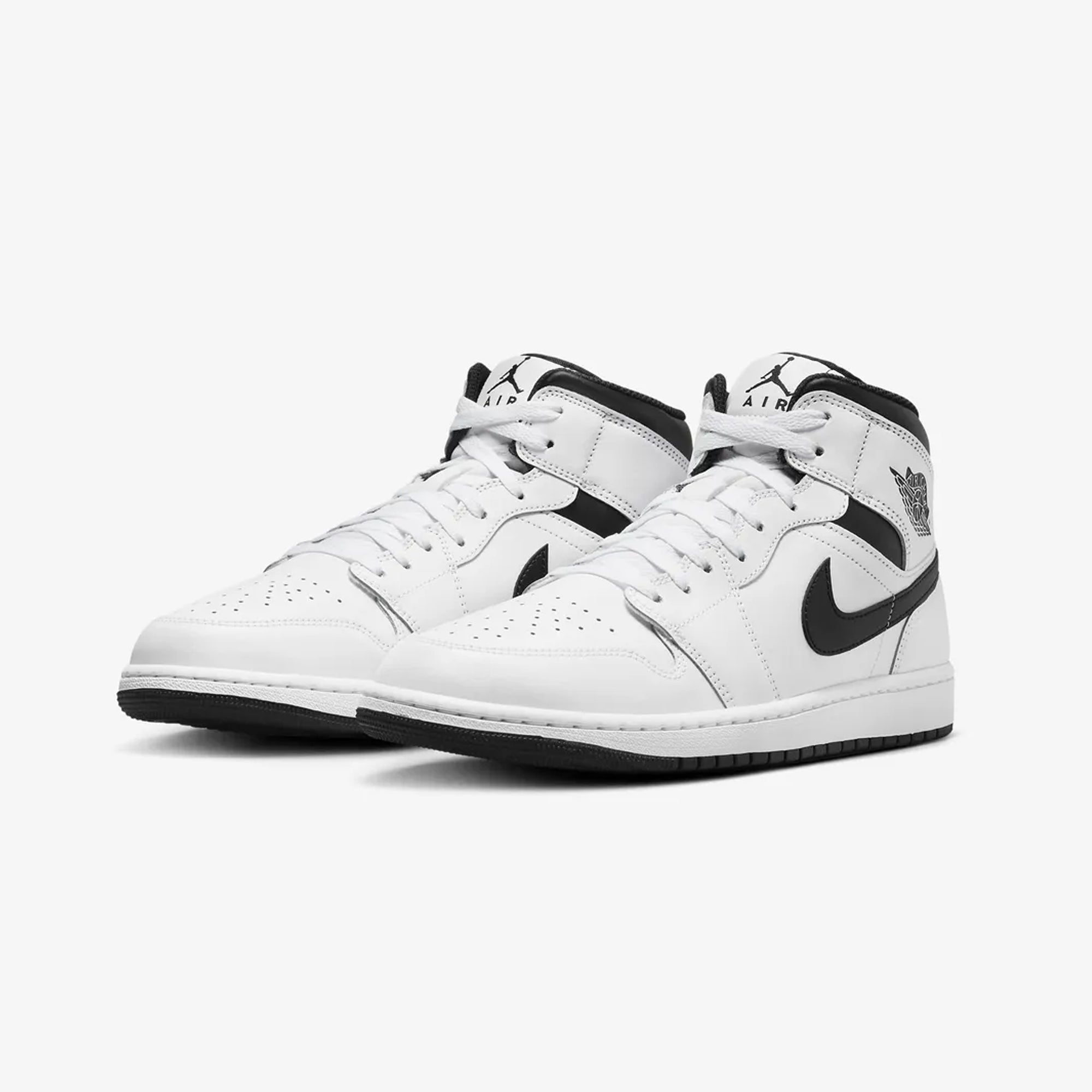 Jordan | AIR JORDAN 1 MID { WHITE/BLACK-WHITE-BLACK - view 2