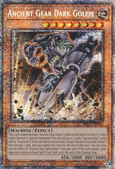 Yu-Gi-Oh! Ancient Gear Dark Golem - MP25-EN003 - Starlight Rare - 1st Edition