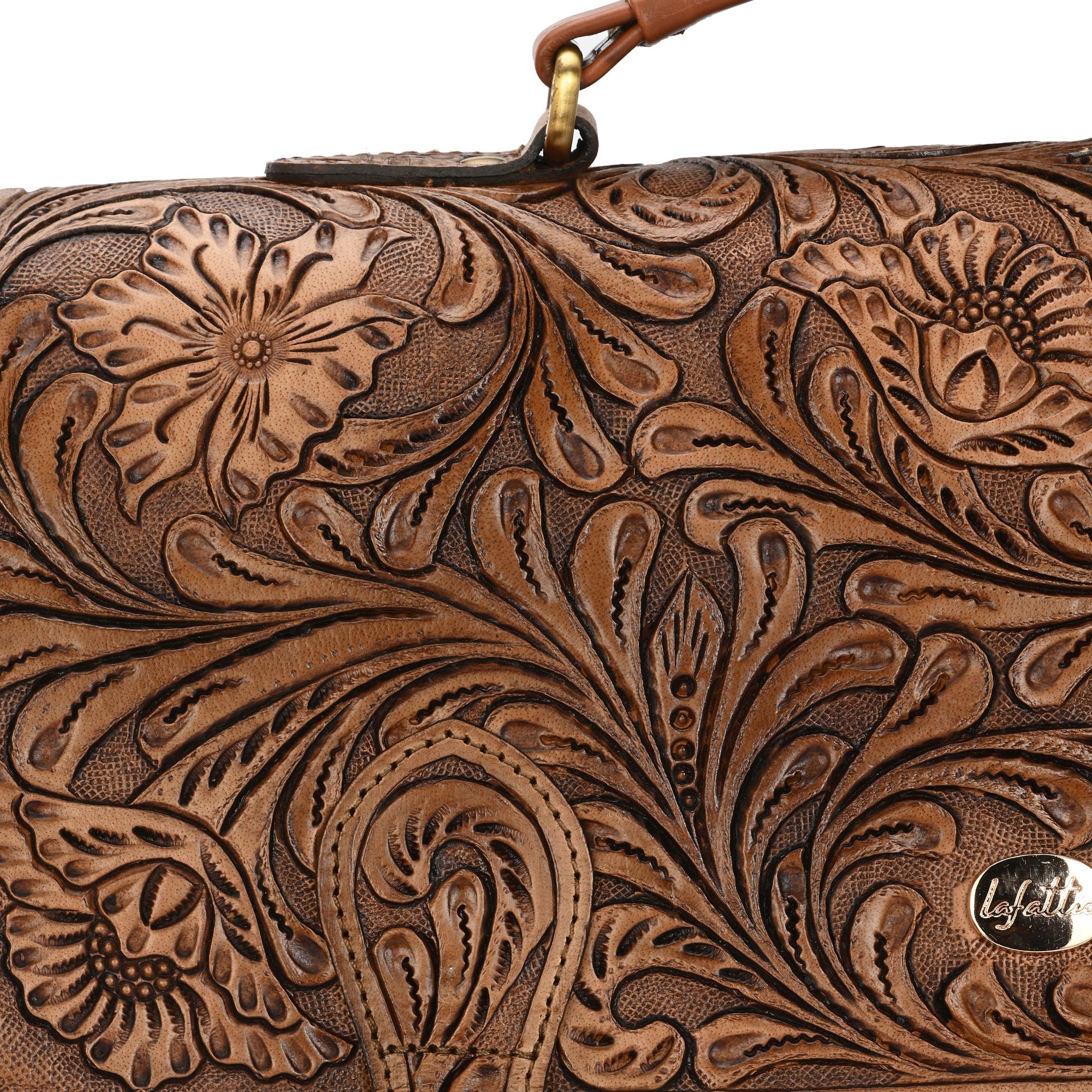 Hand-Carved Bags by Lafattio – Tan - view 2