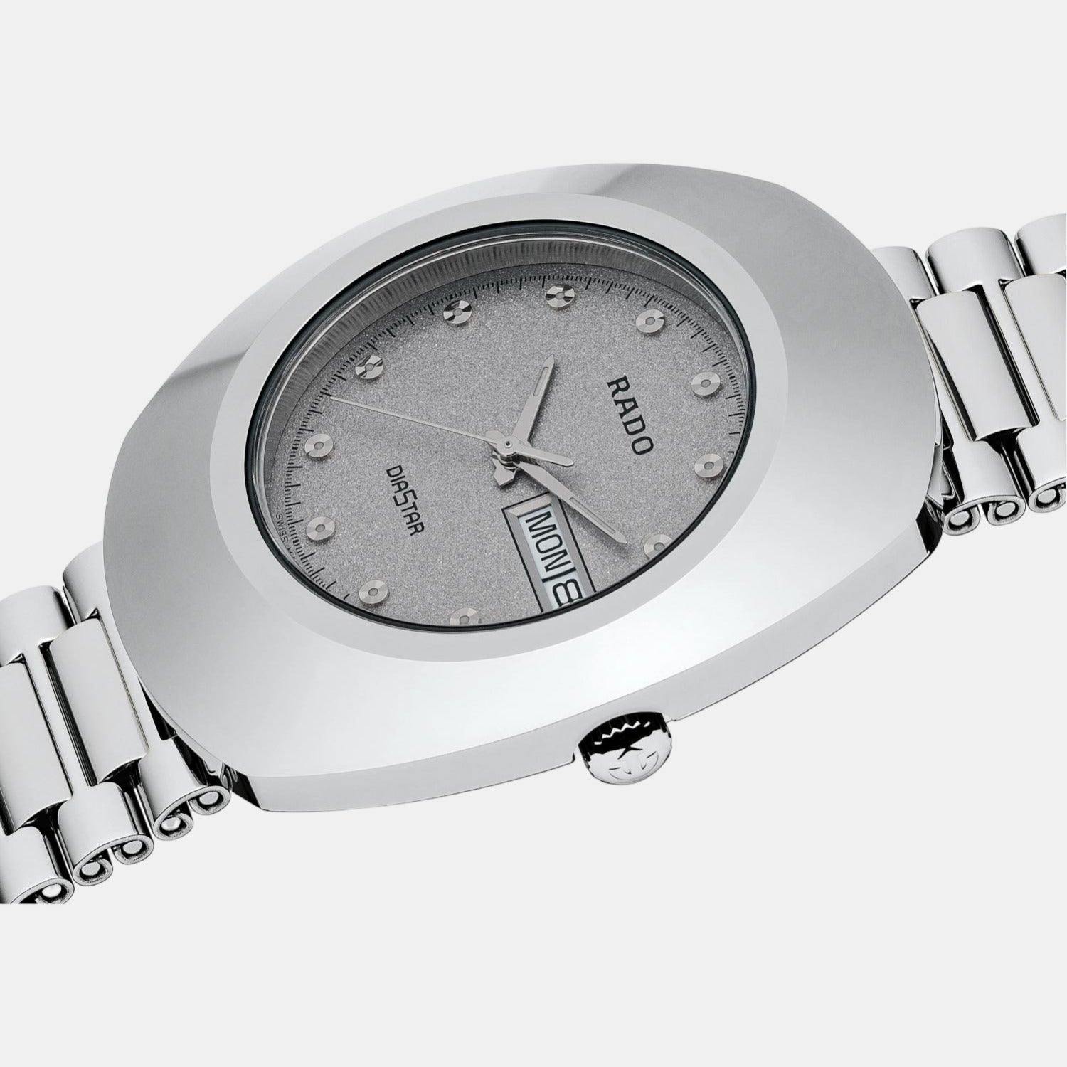 Rado Diastar Men Quartz White Dial Analog Stainless Steel Watch R12391103 - view 2