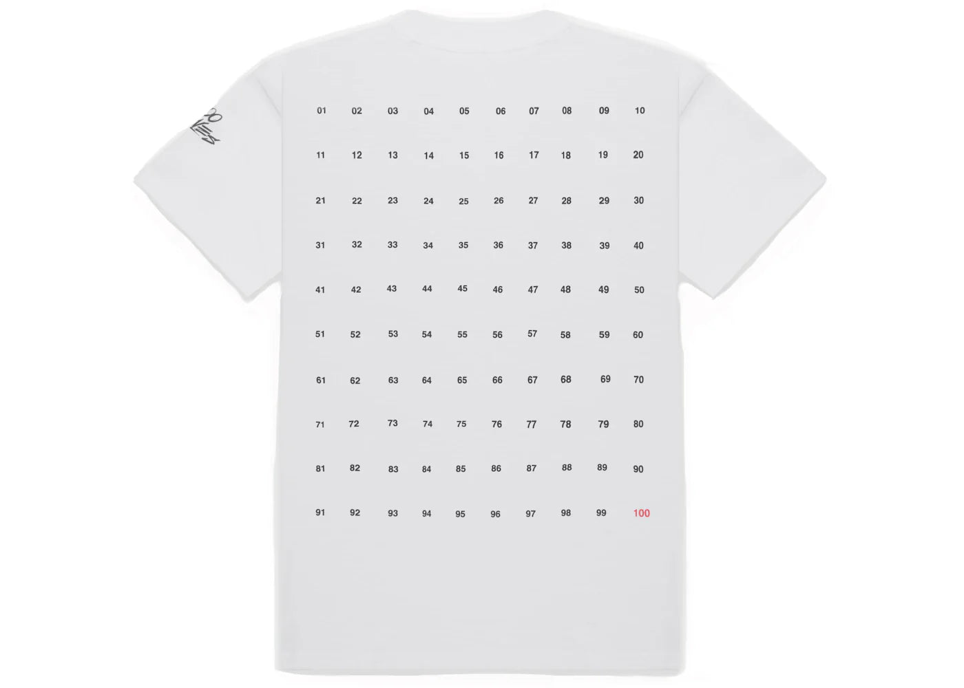 100 Thieves Numbers T-Shirt White - view 2