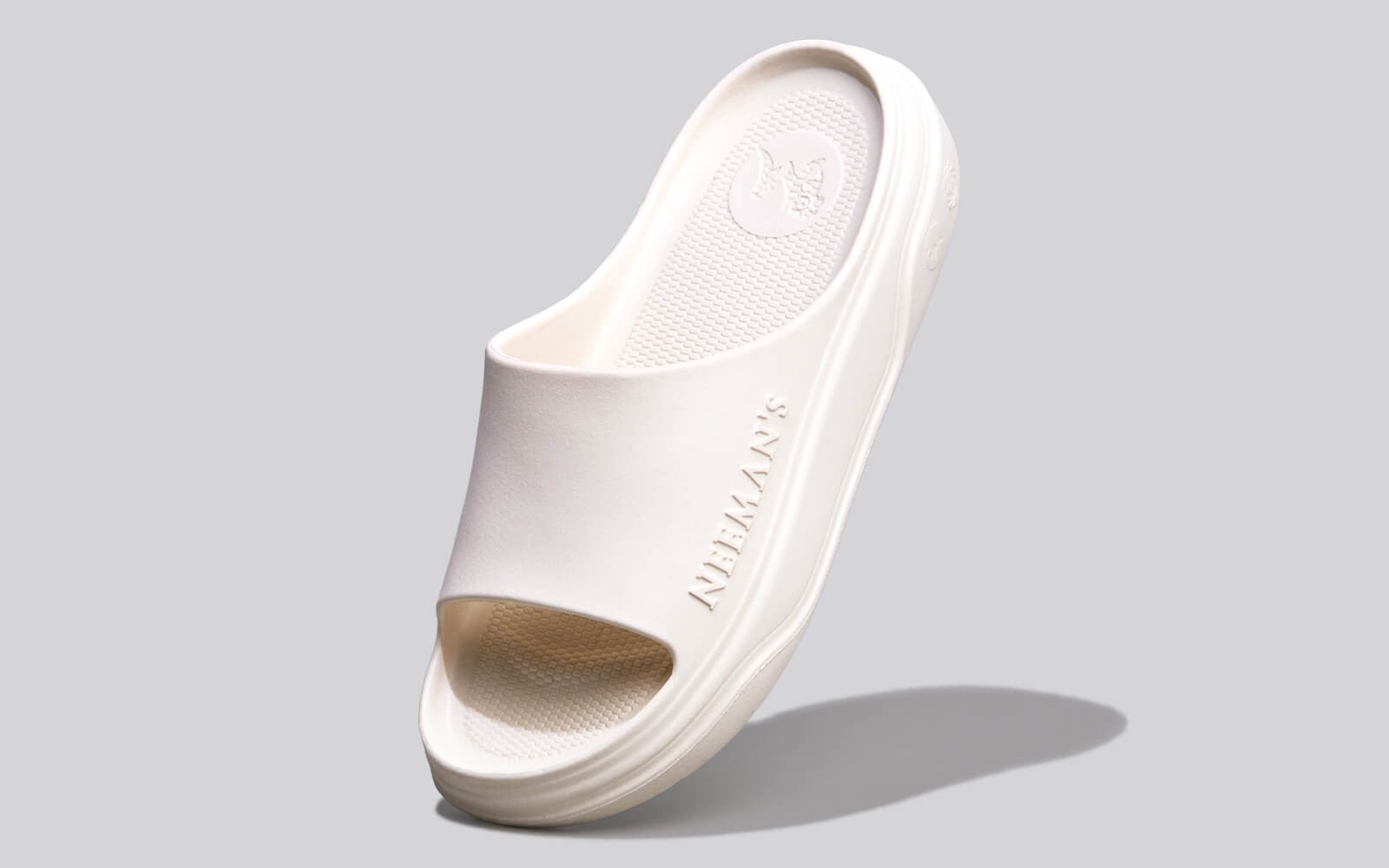 Neeman's Cushers Slides For Men : Ivory White