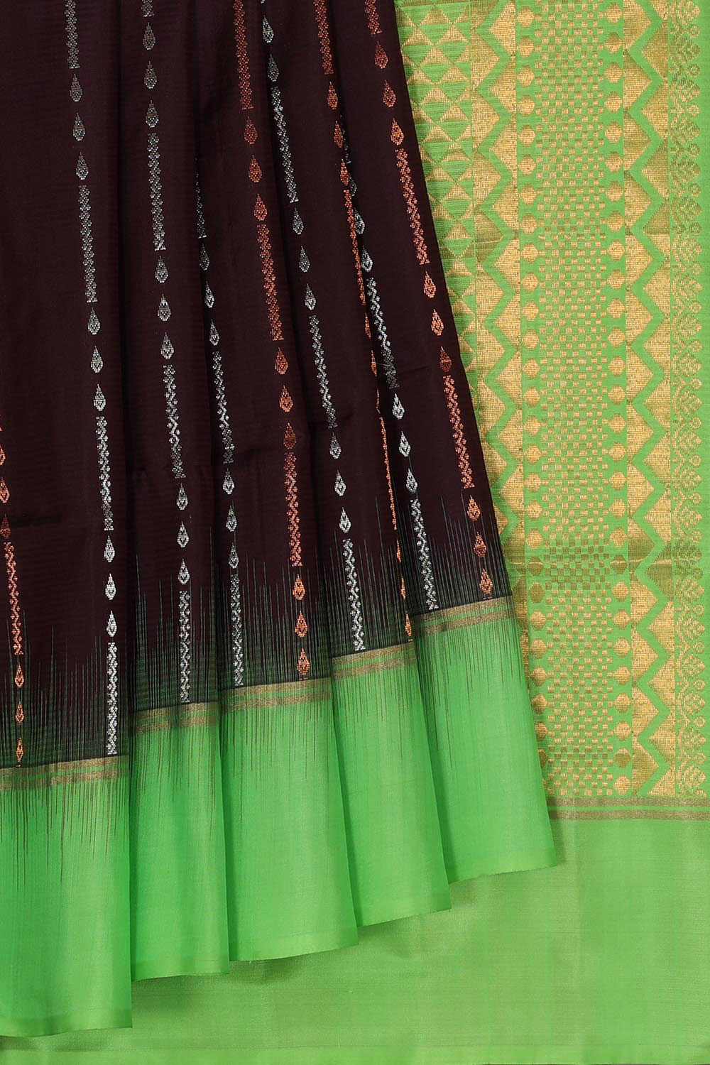 Kalanjali Gorgeous Chocolate-Brown Saree – Women's