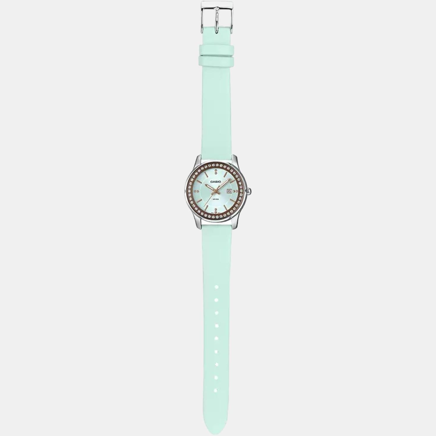 Casio Enticer Women Quartz Blue Dial Analog Leather Watch A1583 - view 7