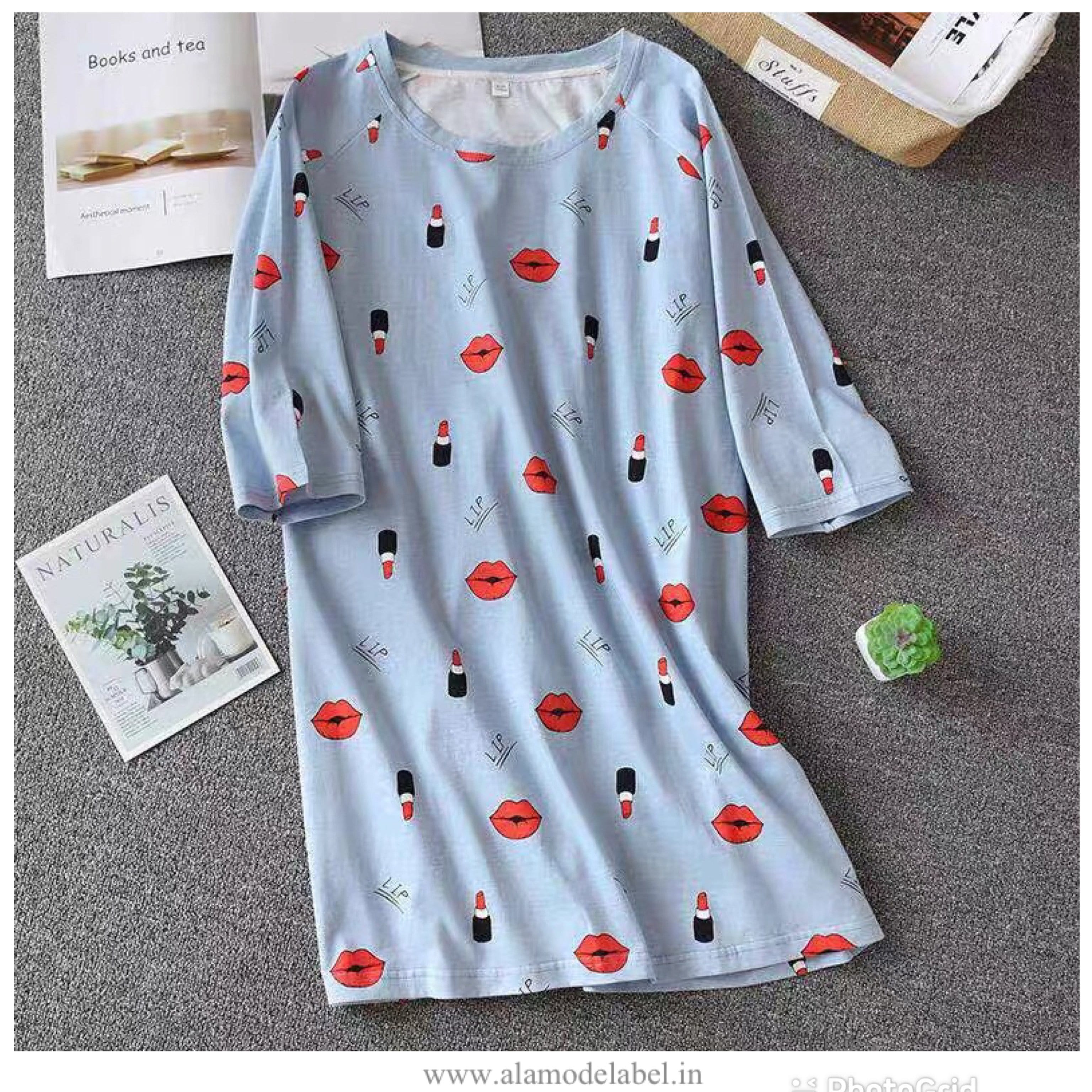 Alamode By Akanksha Silvesta Cotton Nightdress - view 5