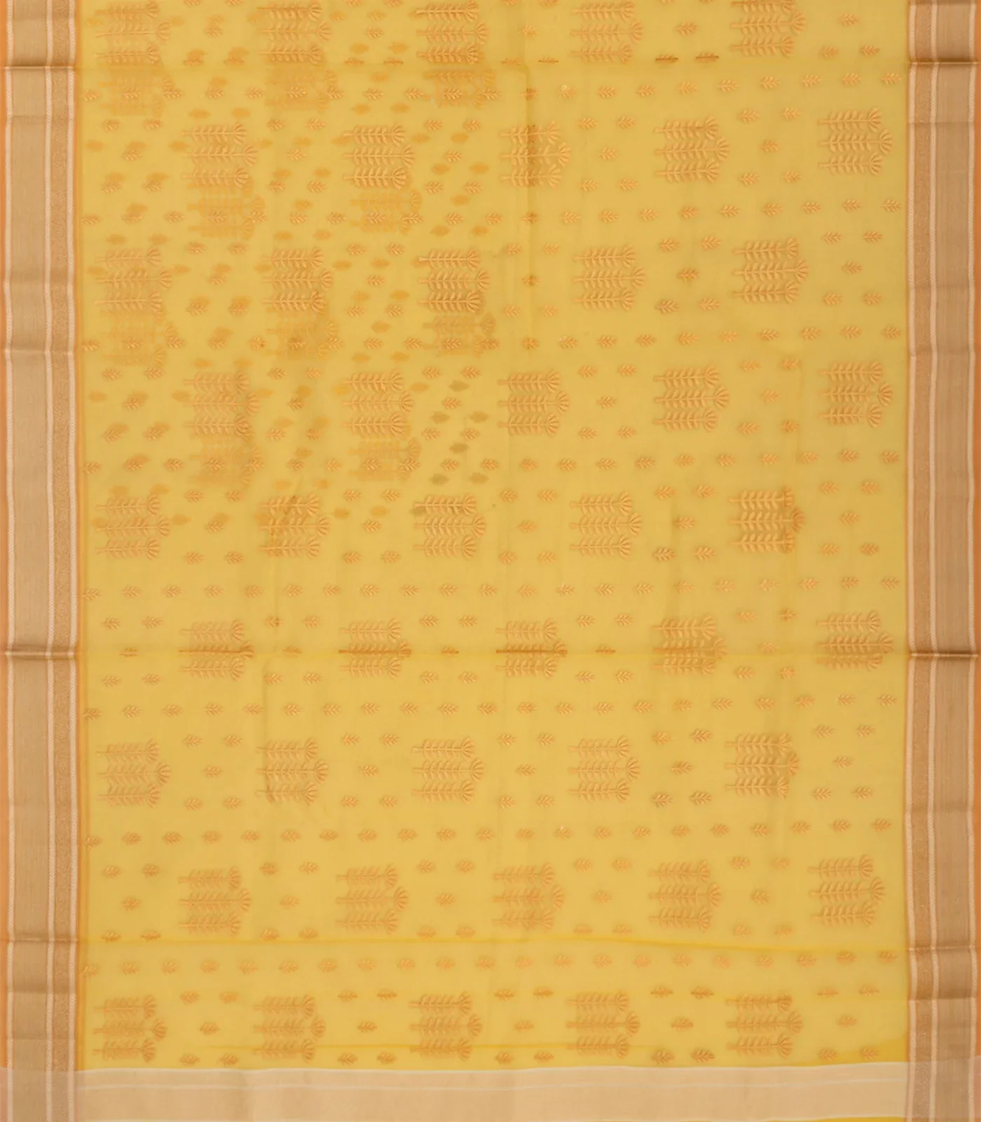 RmKV Sandal Woven Blended Organza Saree With Floral Motifs-Sandal - view 2
