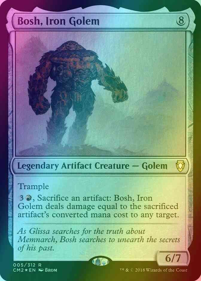 Bosh iron golem – Magic Bosh, Iron Golem [5] [Commander Anthology Volume II] [Foil]
