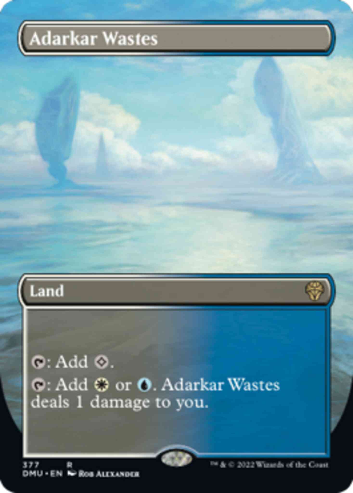 Adarkar wastes 377 – Magic Adarkar Wastes [377] [Borderless] [Dominaria United] [Non-Foil]