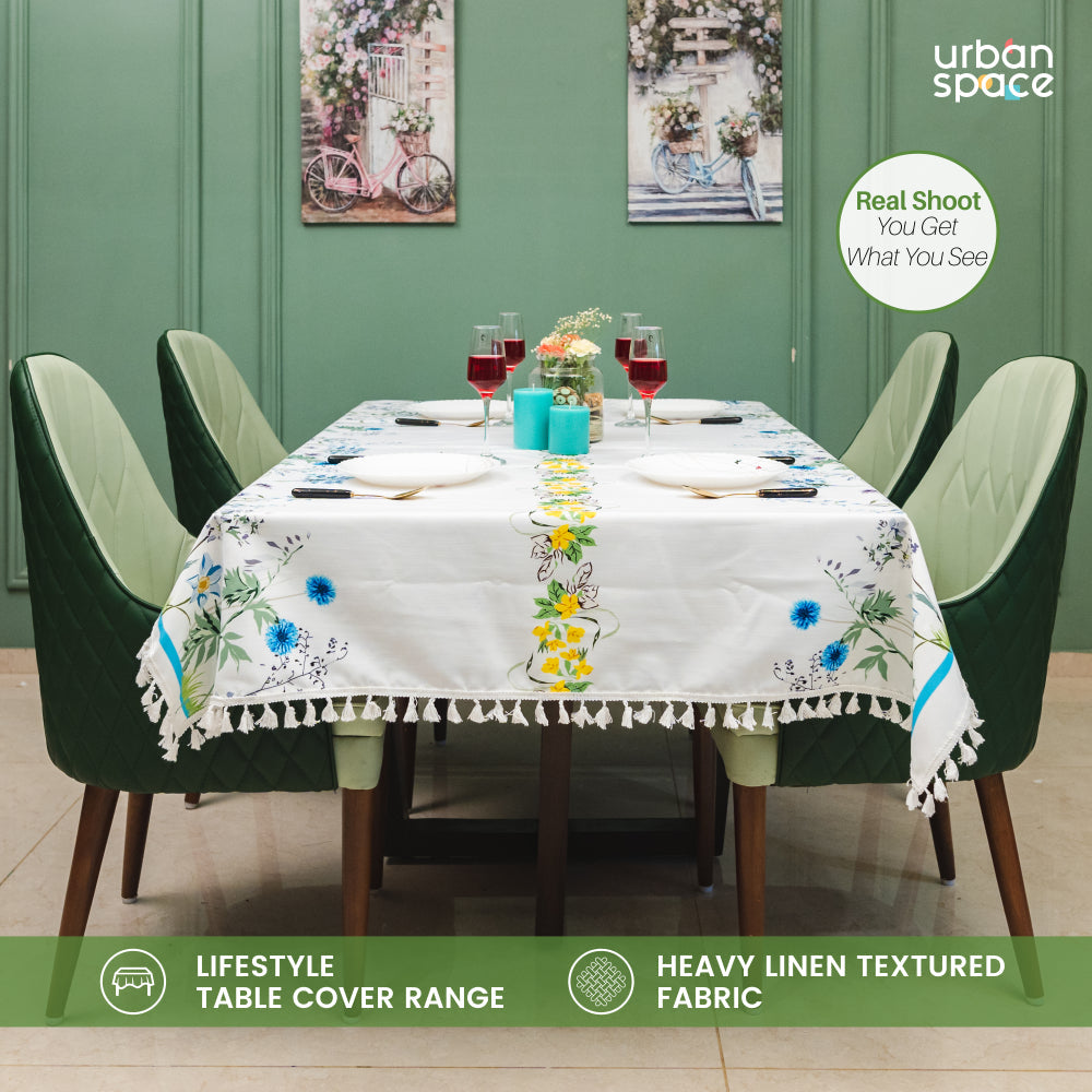 Urban Space Home Furnishing Sicilia : Anti Skid & Water resistant Linen textured Premium table cover for dining table - Amour - view 2