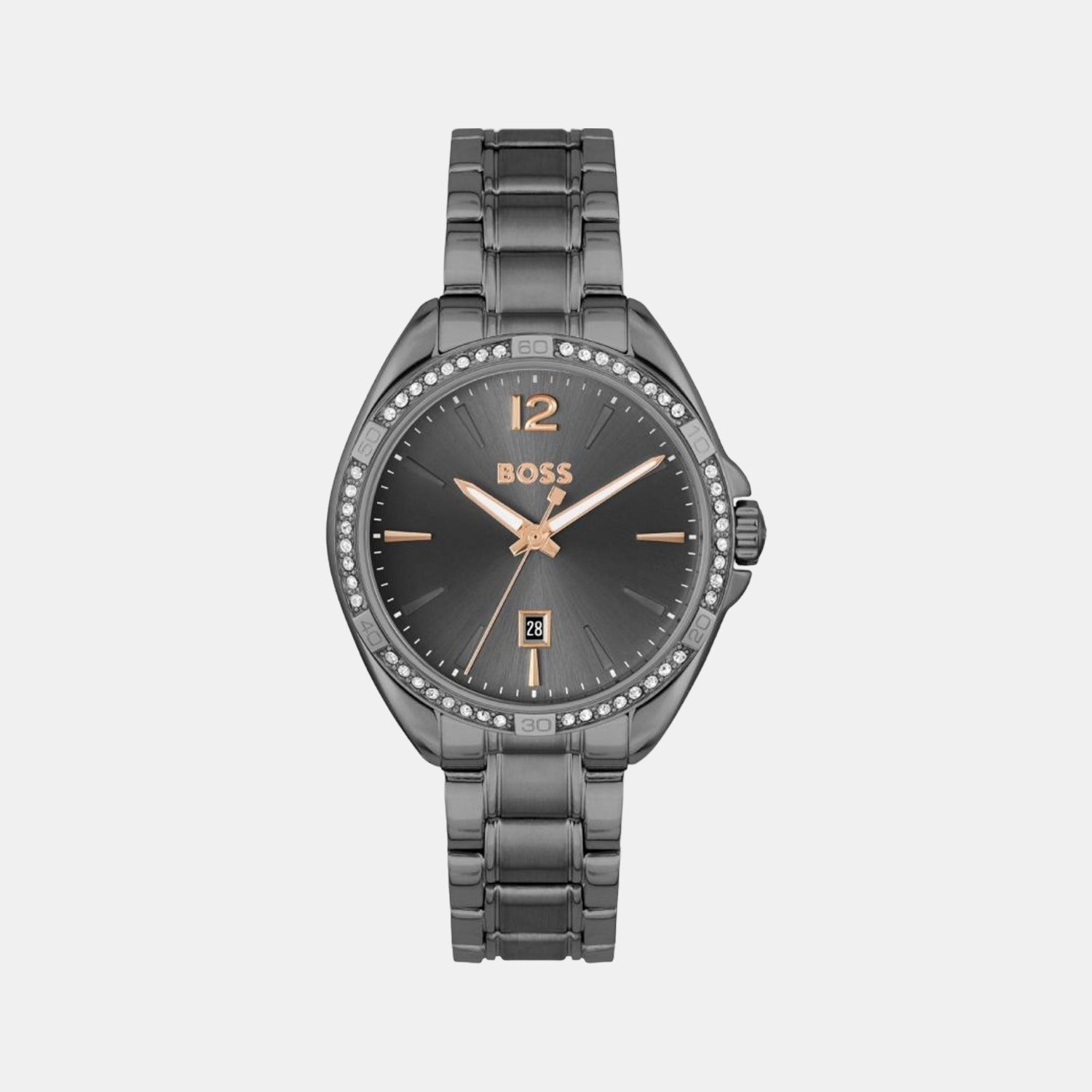 Boss Felina Women Quartz Grey Dial Analog Stainless Steel Watch 1502620