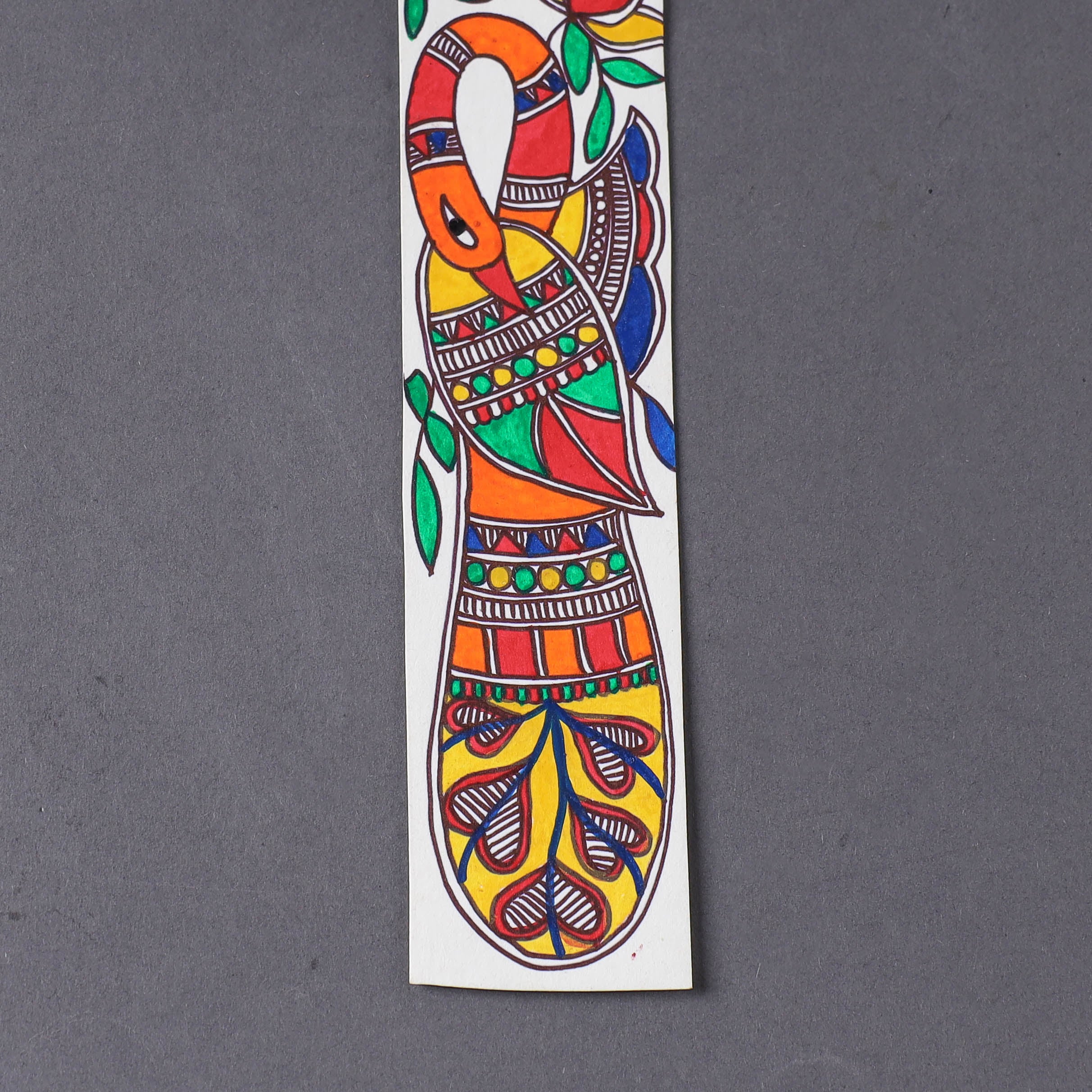 ITOKRI CRAFTS INITIATIVE Assorted - Madhubani Handpainted Bookmark (7.5 x 2 in) - view 2