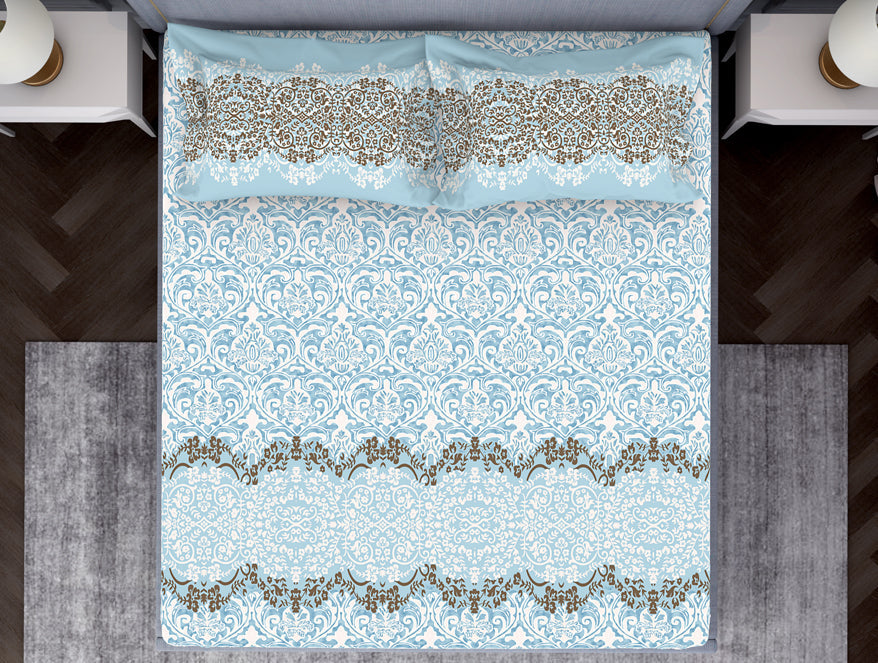Spaces India Ornamenta Ornate 100% Cotton Double Bedsheet - Essentials by Spaces - view 9