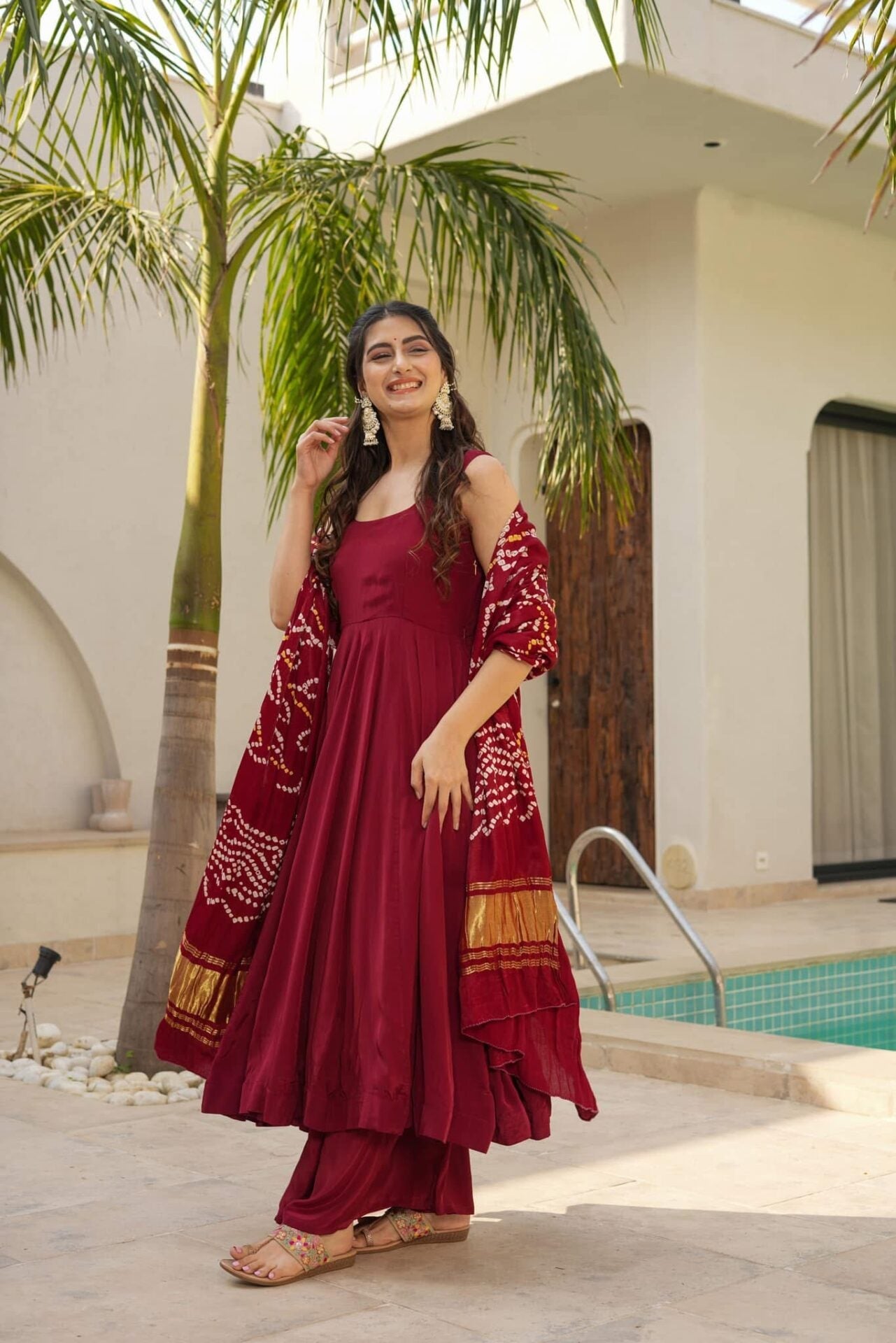 Idaho-o Rohini pure crepe suit set - view 2