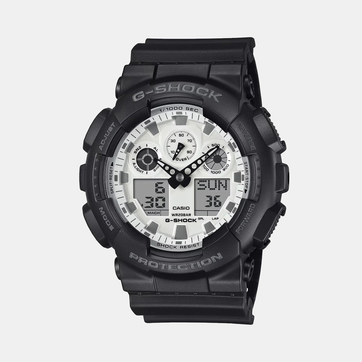 Casio G-Shock Men Quartz White Dial Analog-Digital Resin Watch G1635