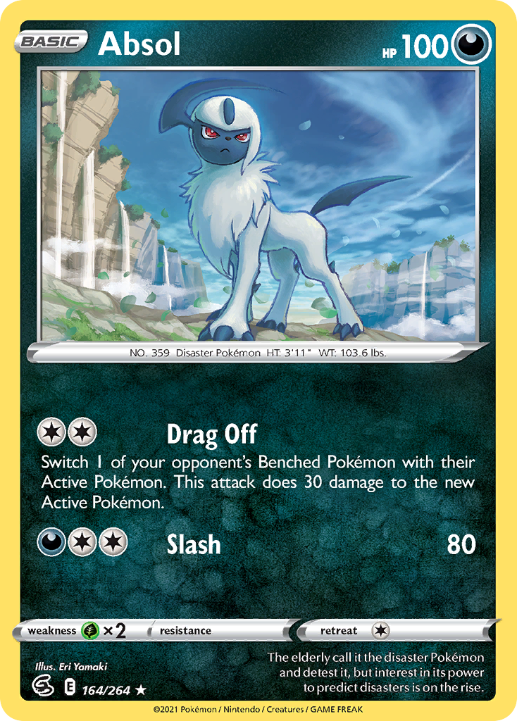 Rare swsh8-164 reverse – Pokémon Absol - 164/264 - Rare [SWSH8-164] [Reverse Holo] - Absol - 164/264 - Rare