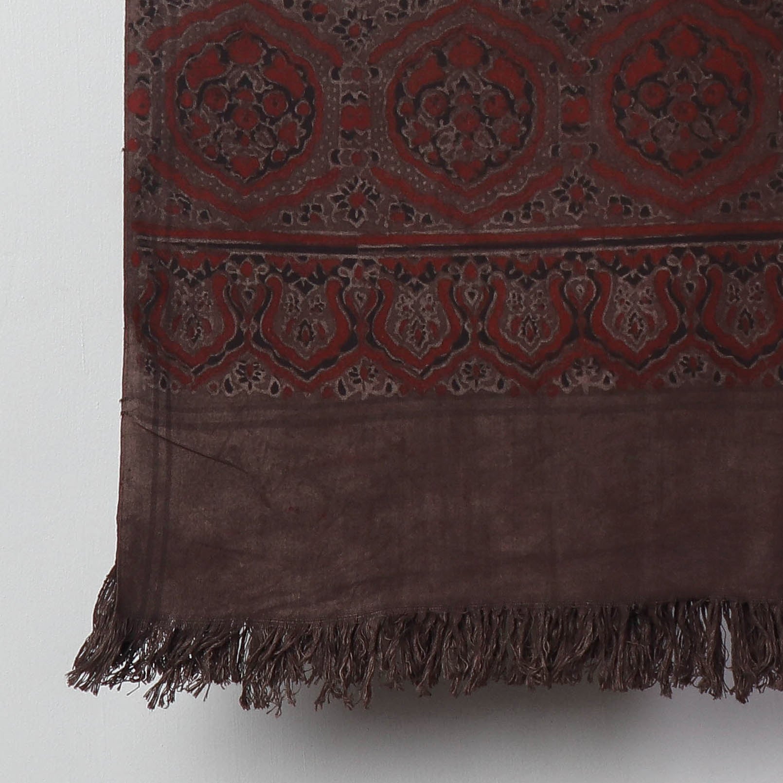 KACHCHH JI CHHAAP Brown - Block Print Cotton Ajrakh Handloom Towel - view 2