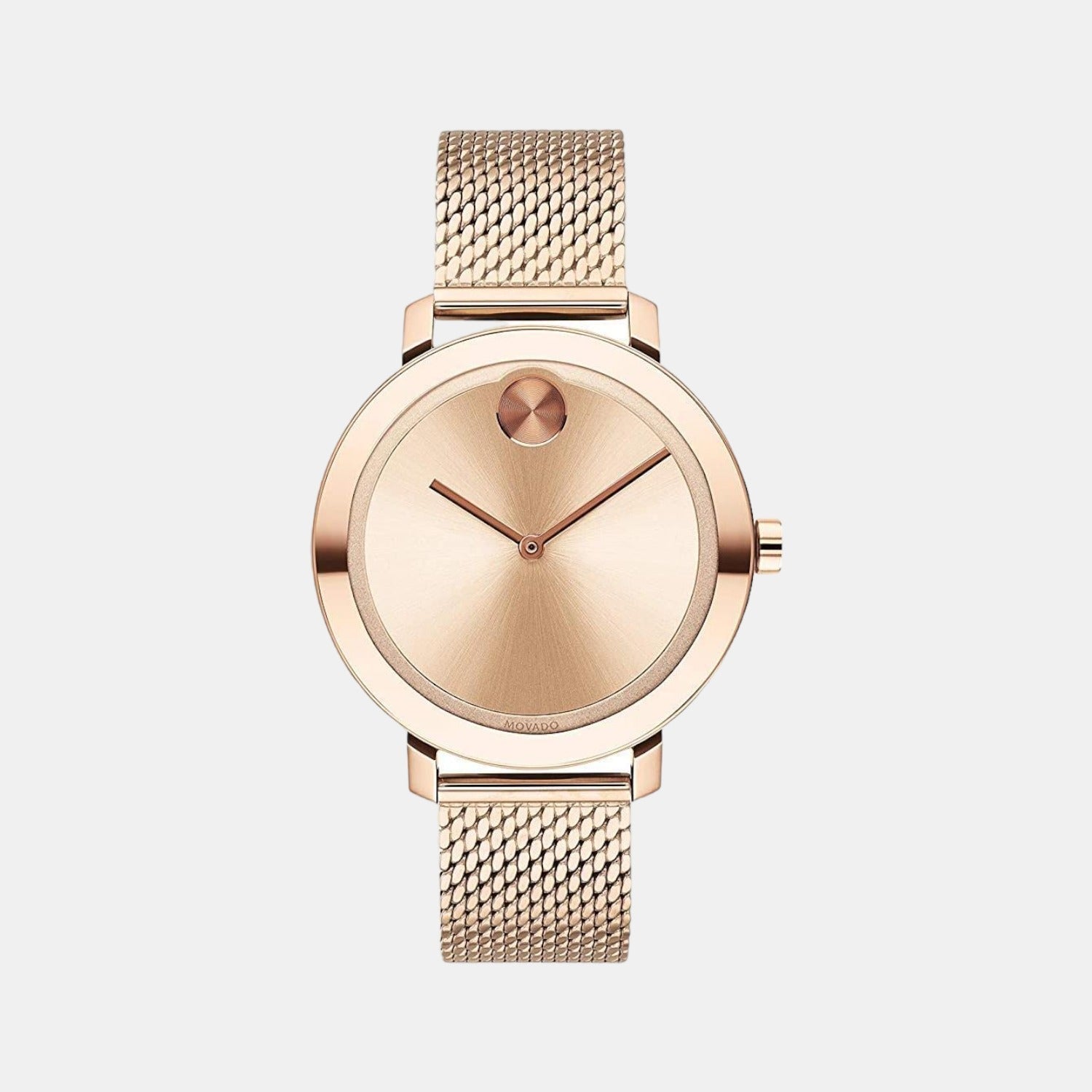 Movado Bold Women Quartz Rose Gold Dial Analog Stainless Steel Watch 3600654
