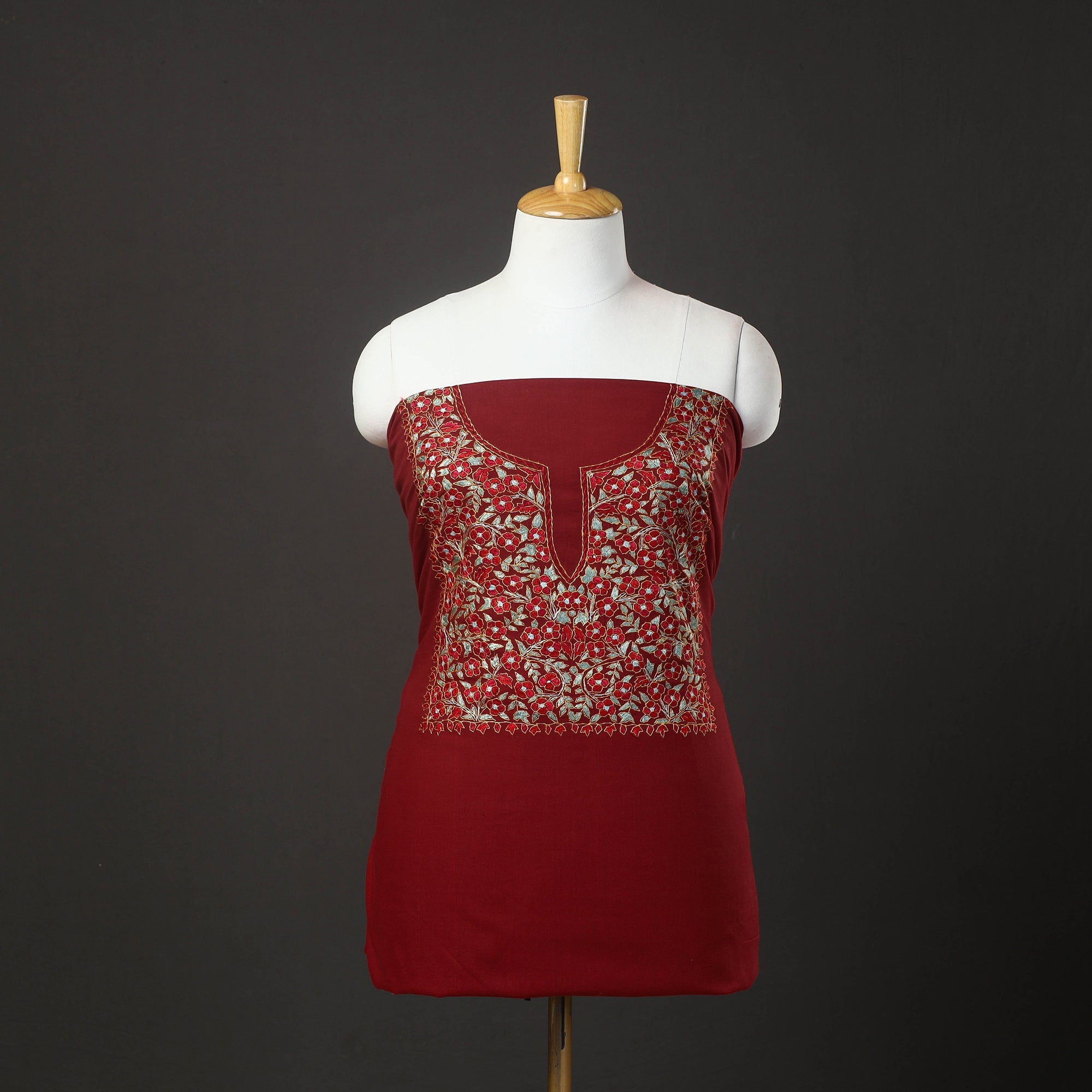 ITOKRI CRAFTS INITIATIVE 2pc Kashida Hand Embroidery Cotton Dress Material 59