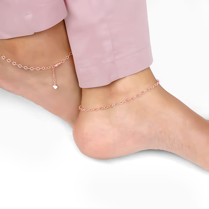 GIVA Jewellery Rose Gold Stylish Anklet