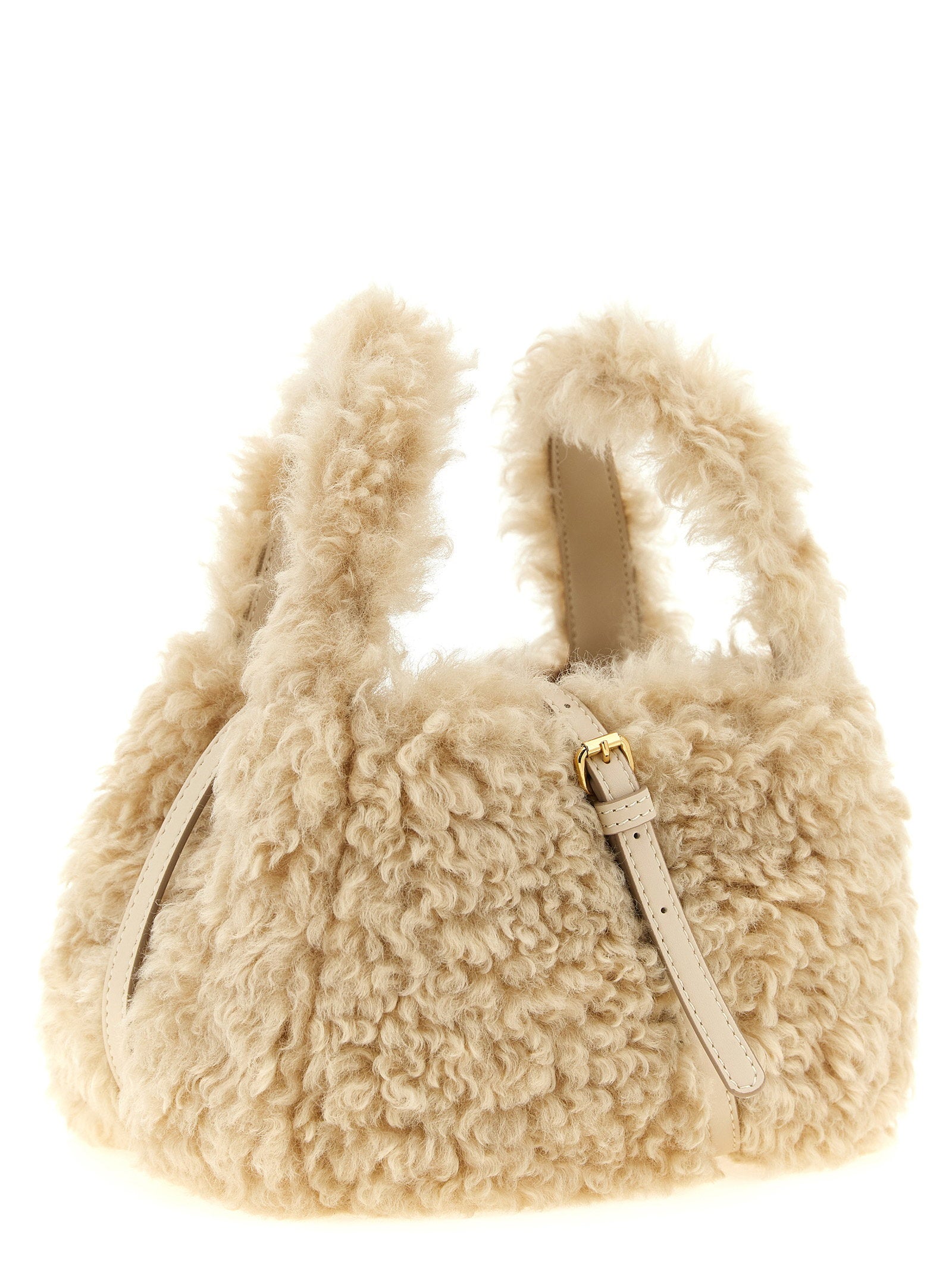 Stella Mccartney Shearling Logo Shoulder Bag – 100% polyester - view 2