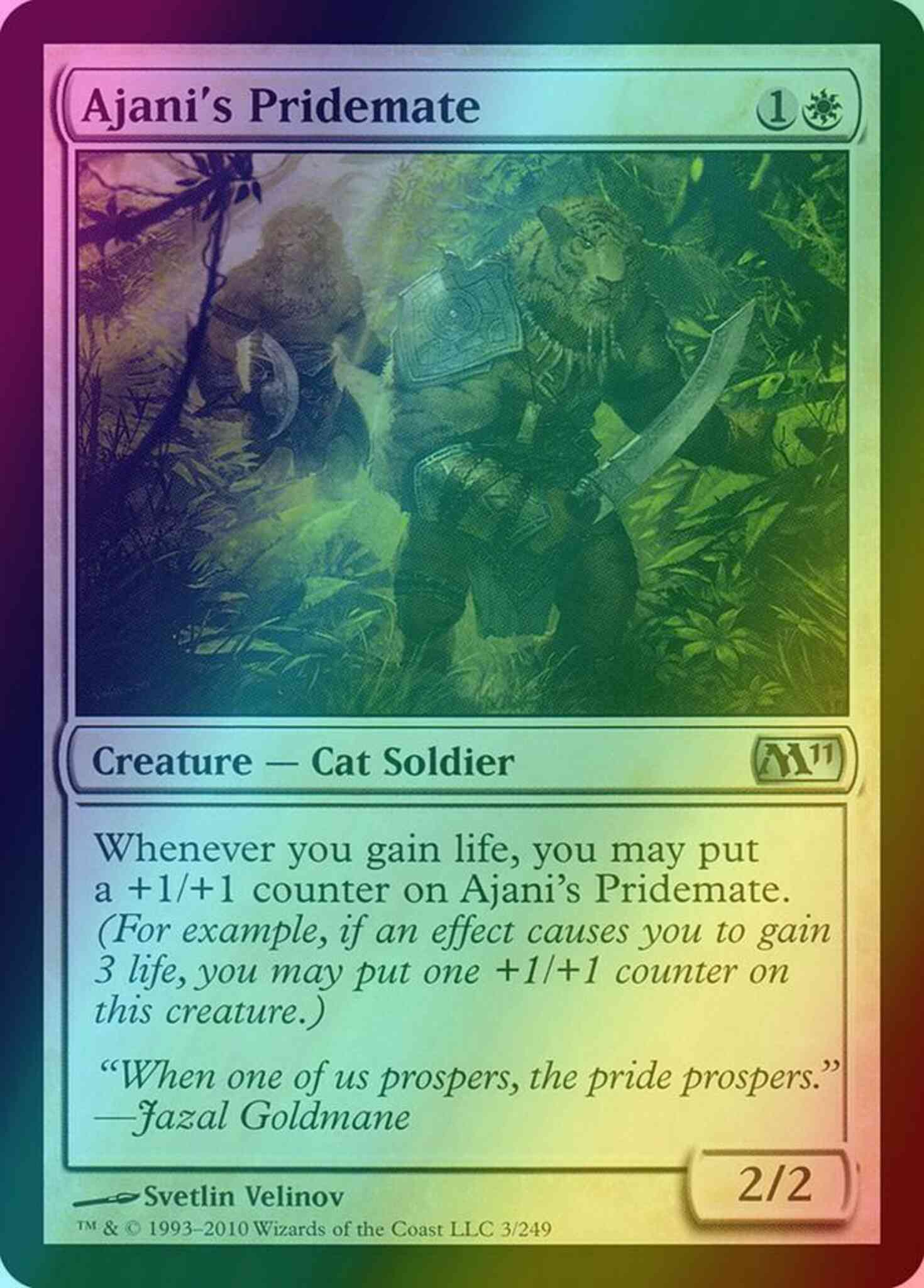 Pridemate 3 magic – Ajani's Pridemate [3] [Magic 2011] [Foil]