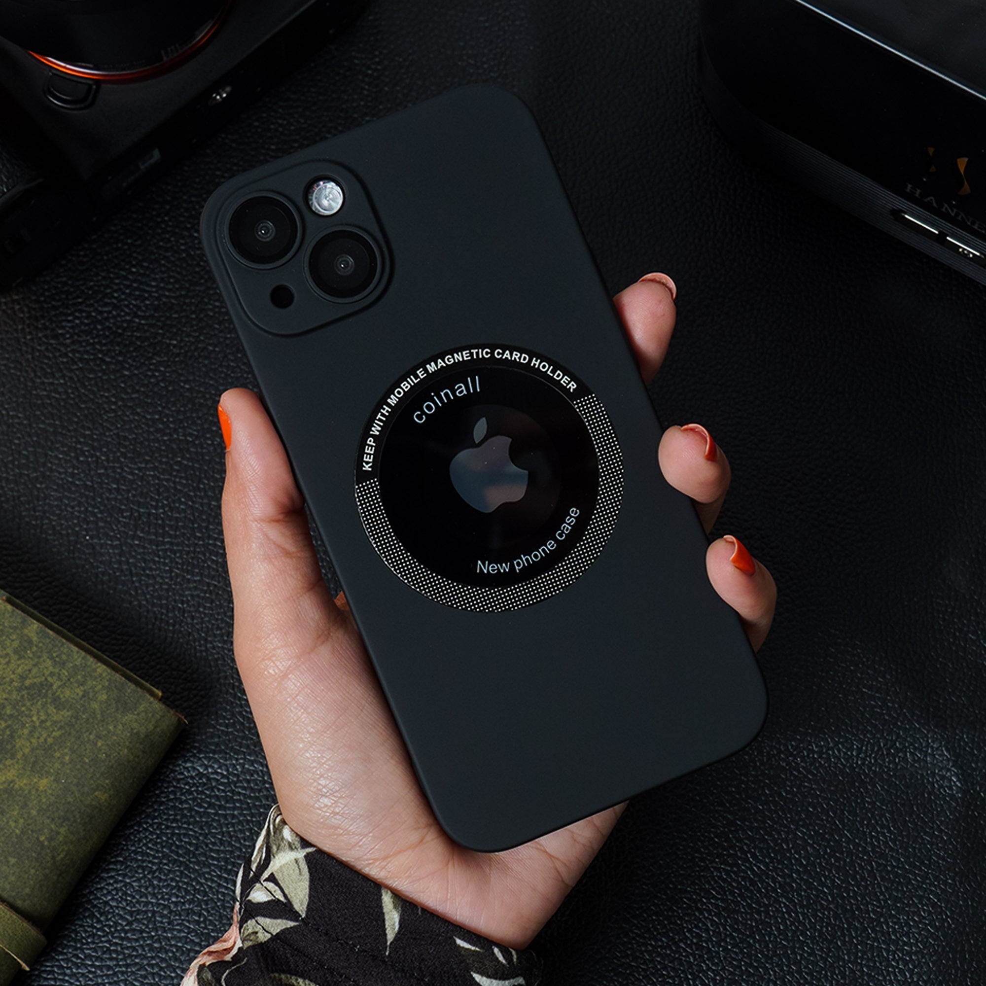 Million Cases iPhone 14 Frosted Magnetic Holder Case - view 3
