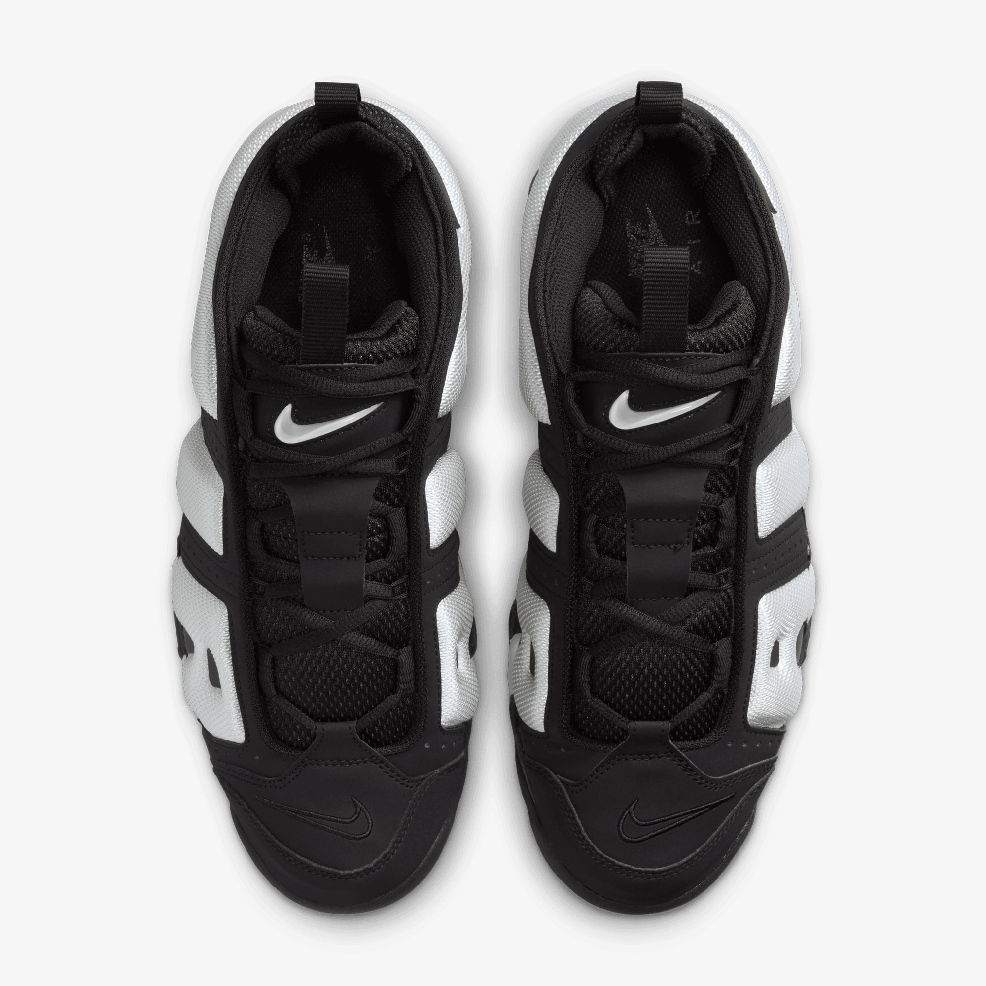 Nike | AIR MORE UPTEMPO LOW { BLACK/PHOTON DUST-METALLIC SILVER - view 2