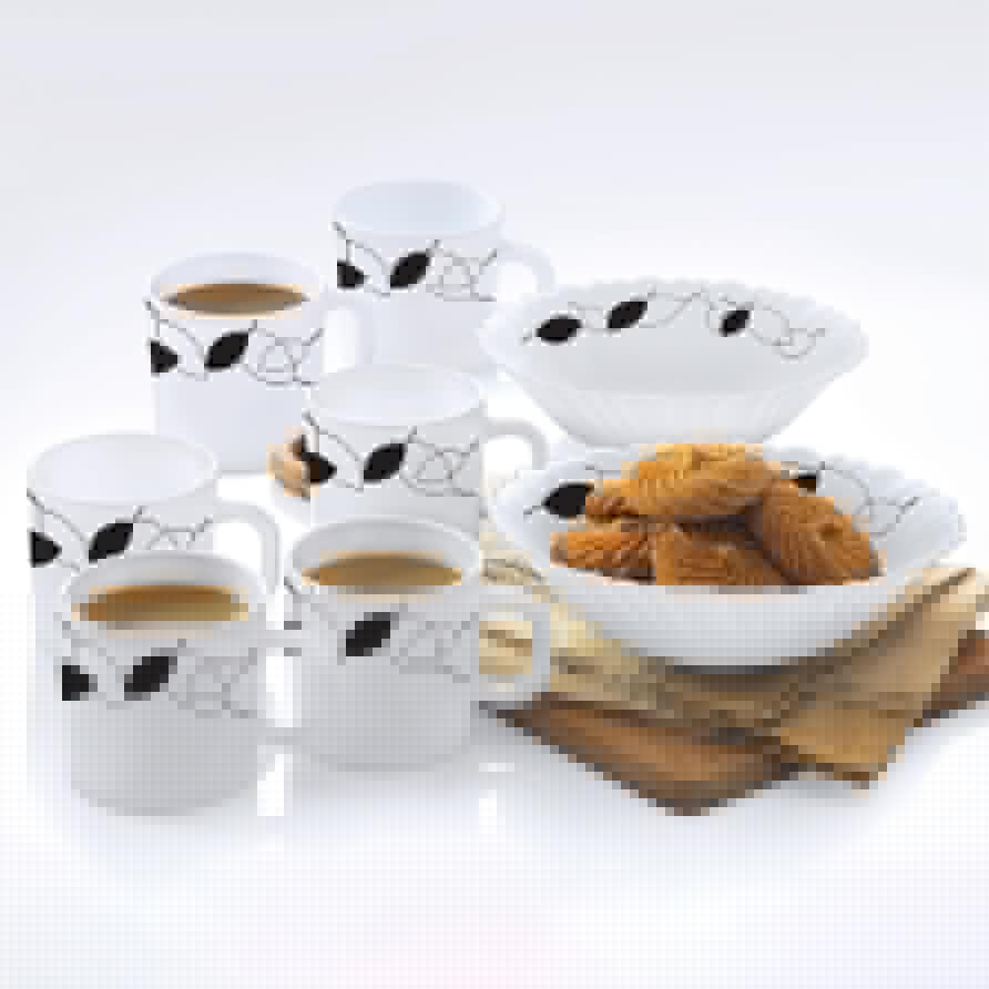 My Borosil Larah by Borosil Shadow Snack Set w Mugs