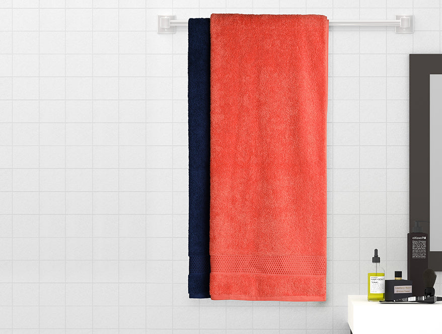 100 cotton bath – Spaces India Grape Fruit/Mid 2 Piece 100% Cotton Bath Towel Set - Atrium Plus By Spaces