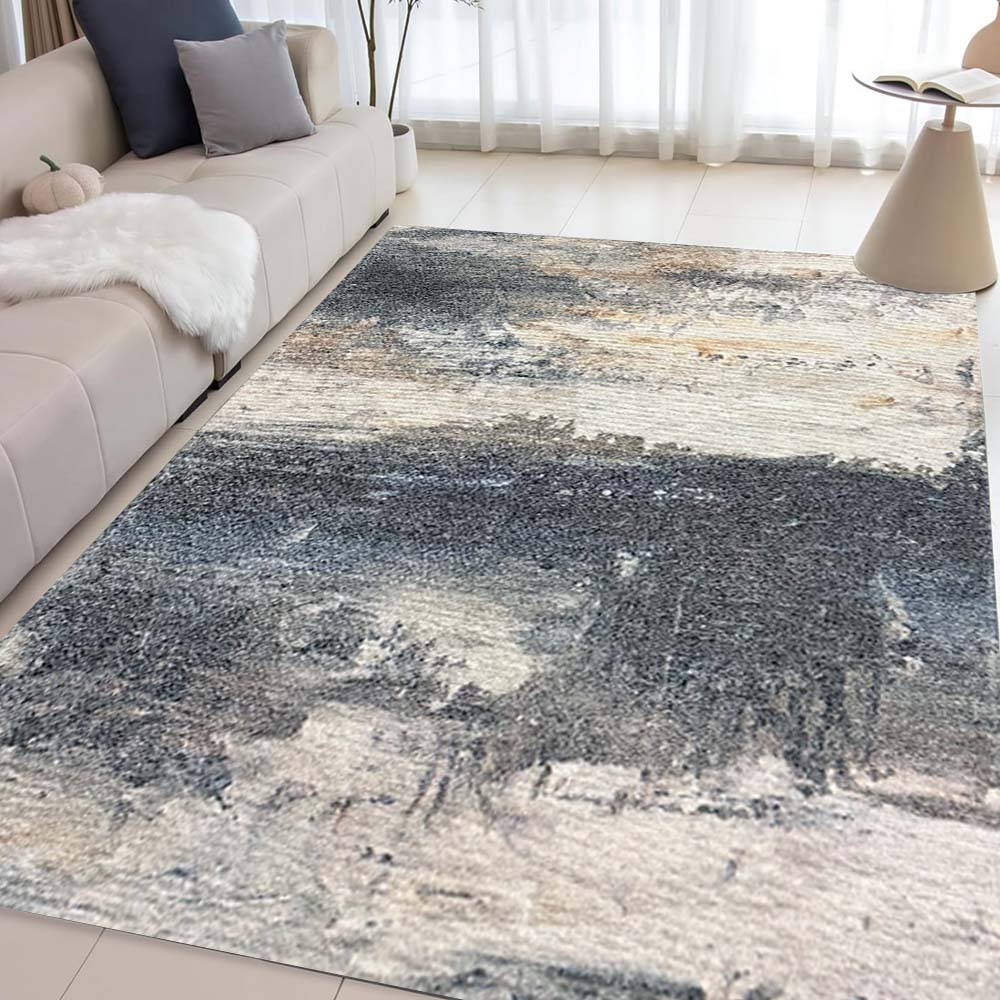 Urban Space Home Furnishing Digital Printed Premium Chenille Floor Carpet Mat, Super Soft Rug with Anti-Skid Backing, Modern Distressed Design - ACR00