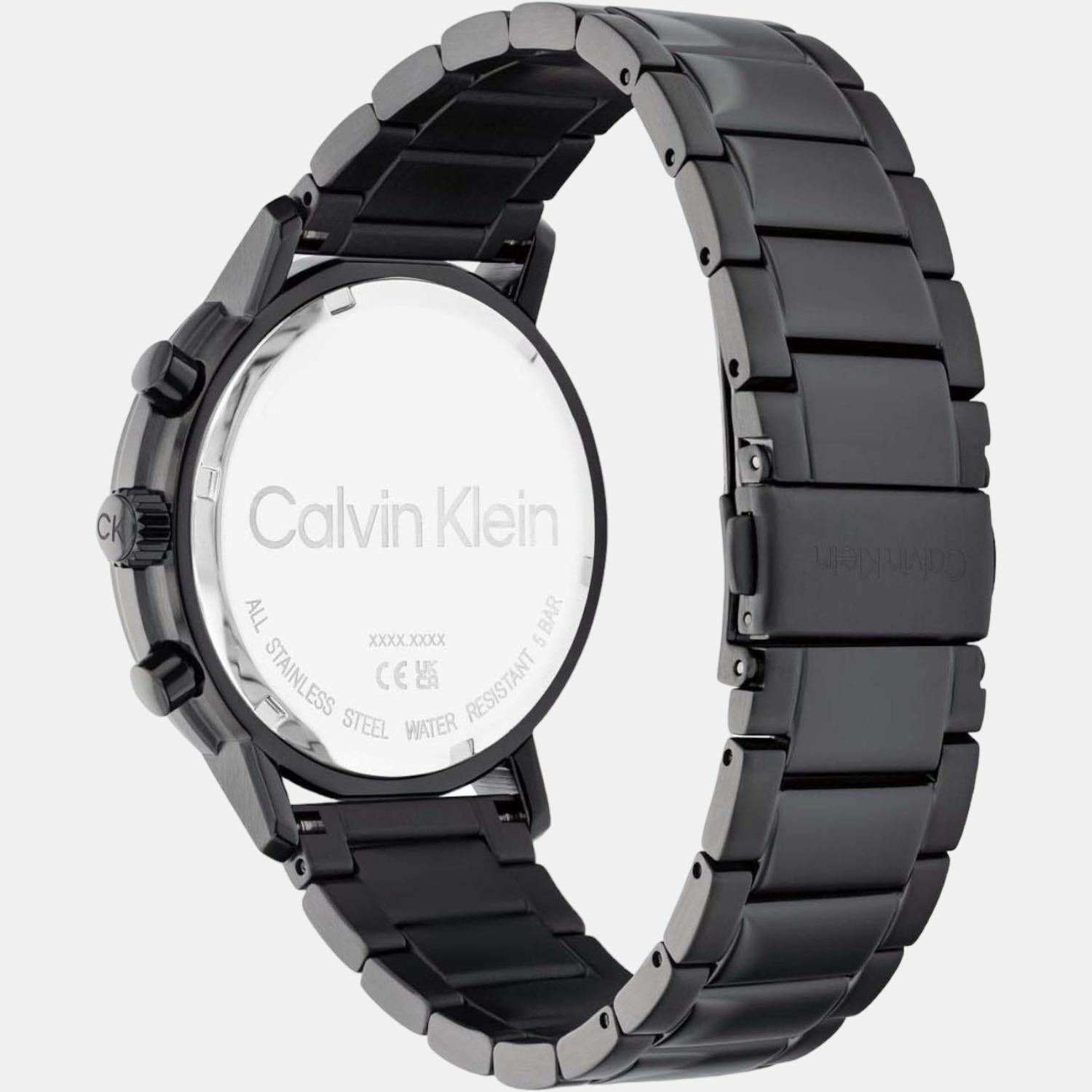 Calvin Klein Gauge Men Quartz Grey Dial Chronograph Stainless Steel Watch 25200062 - view 2