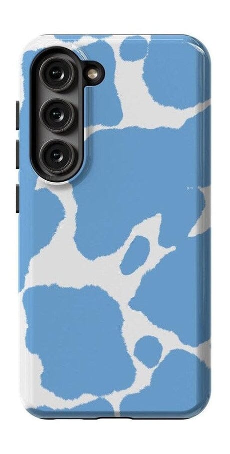 Casetry Current MOOd | Light Blue Cow Print Samsung Case