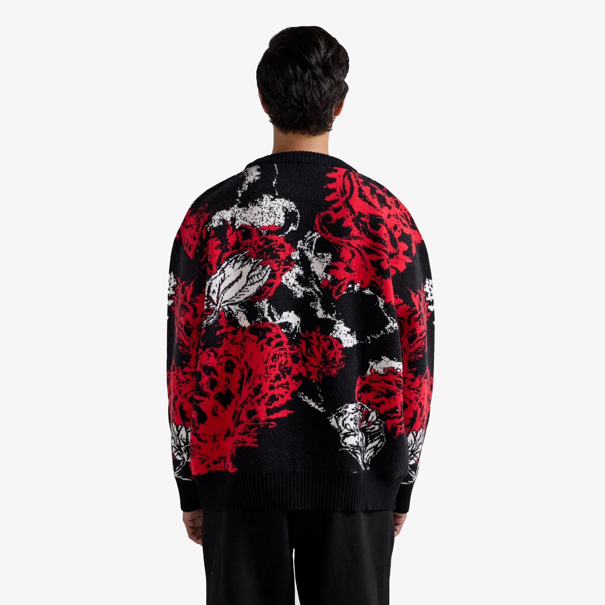 F A R A K | Hallucination Knitted Sweatshirt { Black/red - view 2