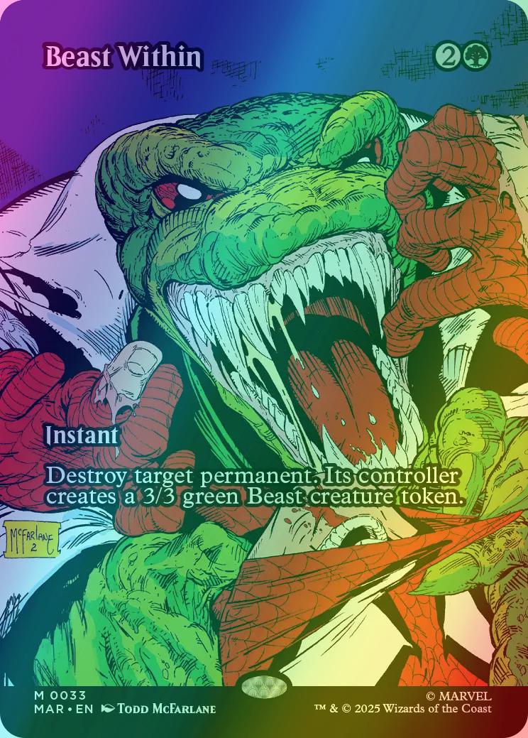 Beast within 33 – Magic Beast Within [33] [Borderless] [Source Material] [Marvel Universe] [Foil]