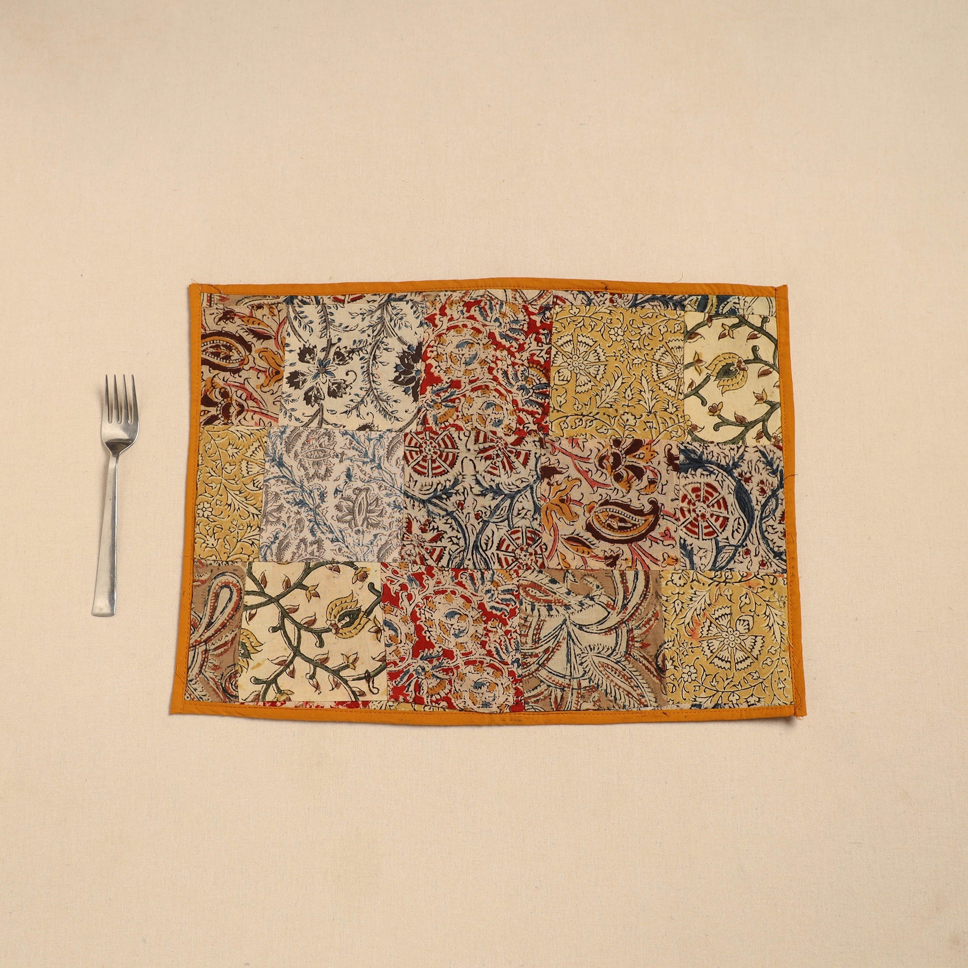 NOORI BAZAR Handcrafted Cotton Patchwork Table Mat 09 - view 2