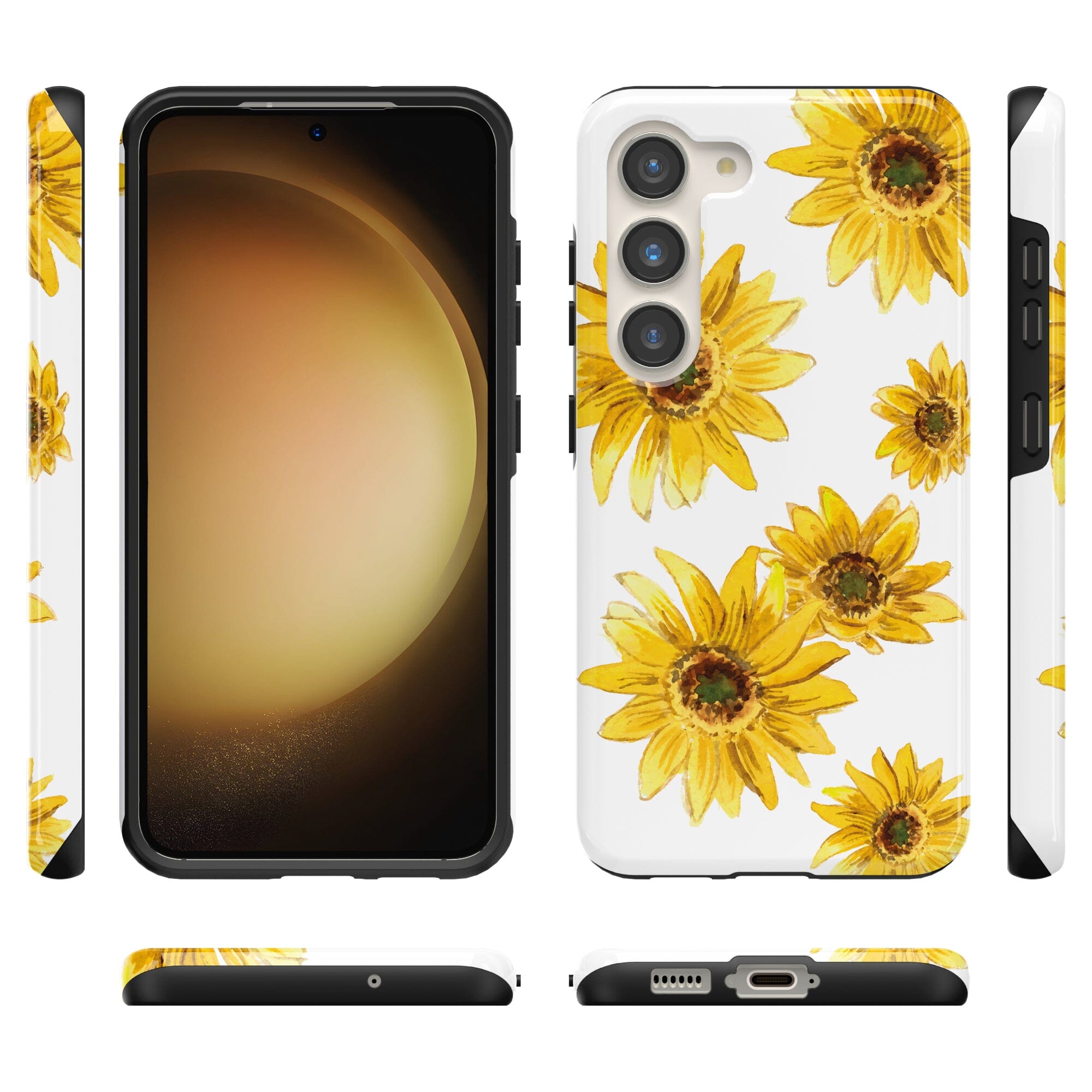 Casetry Golden Garden | Yellow Sunflower Floral Samsung Case - view 9