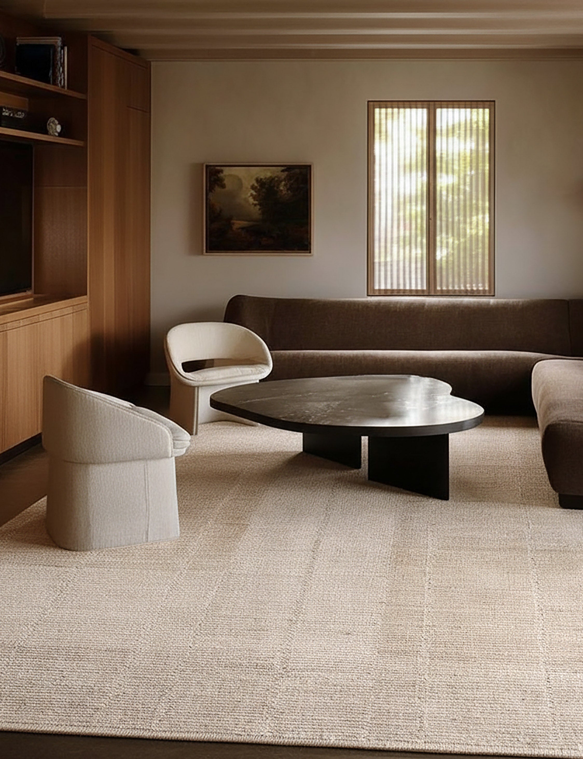 Lulu and Georgia Bardot Handwoven Wool Rug – Tan and Beige - view 2