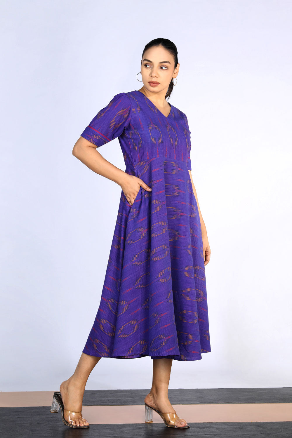 Kalanjali Ethnics Cotton Pochampally Ikat dress - view 3